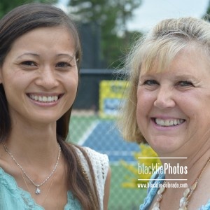 Tennis with the Stars founder LoAn Vo with Nancy Sayre