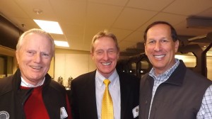 Don Sieke, left, Bob Koontz, and Larry DiPasquale at the Barbara Brooks party