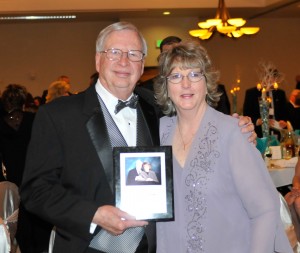 Honorees Jim and Paulette Stuart with their award