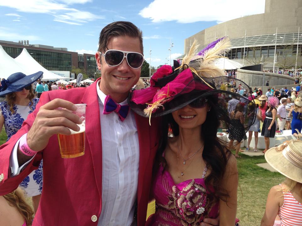 Loan Vo and Dave Zwyer at the Sean Lough Foundation Denver Derby Party