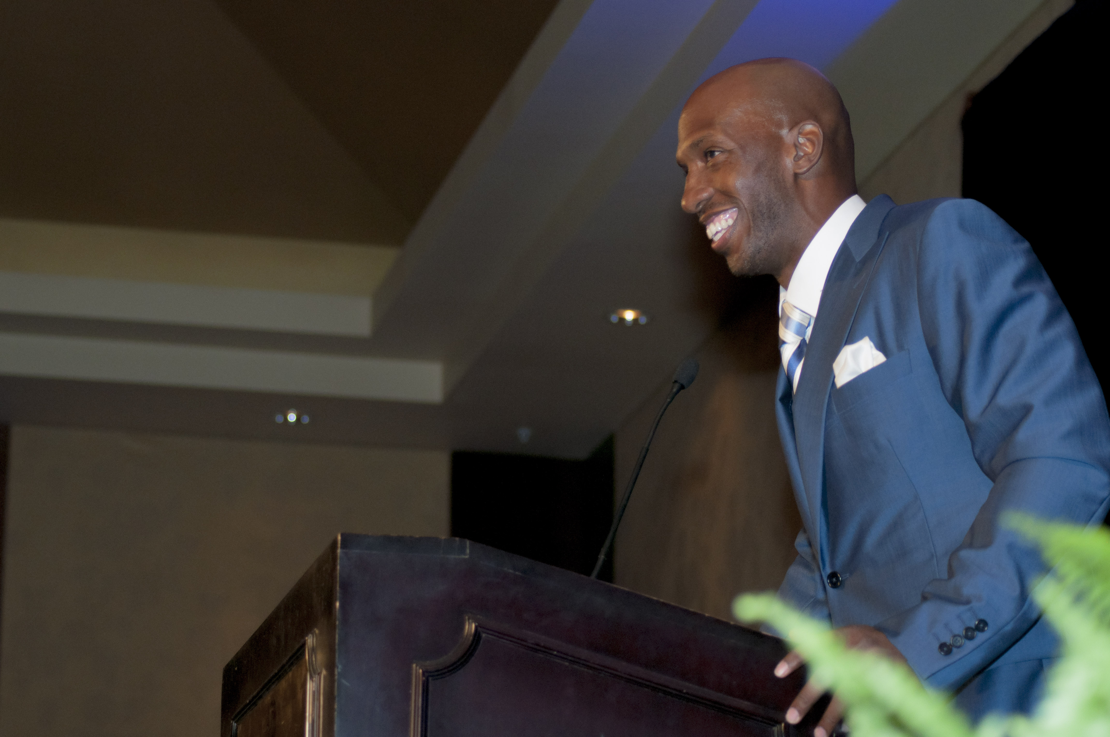 Chauncey Billups flashes a smile
