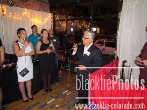 Jerry Natividad talking to the guests