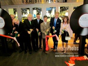 Ribbon-cutting with John and Paige Elway