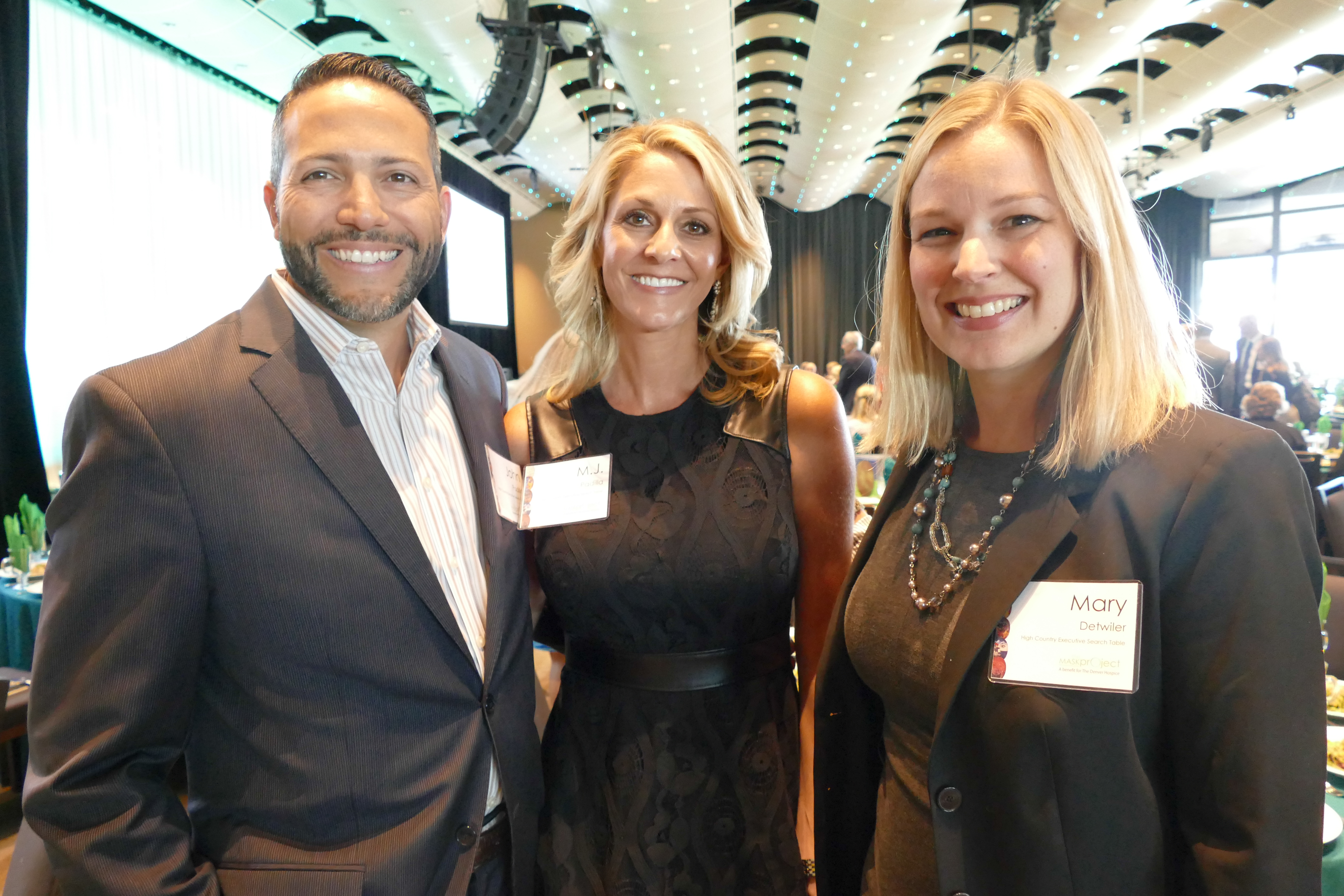 John and MJ Padilla, left, with Mary Detweiler