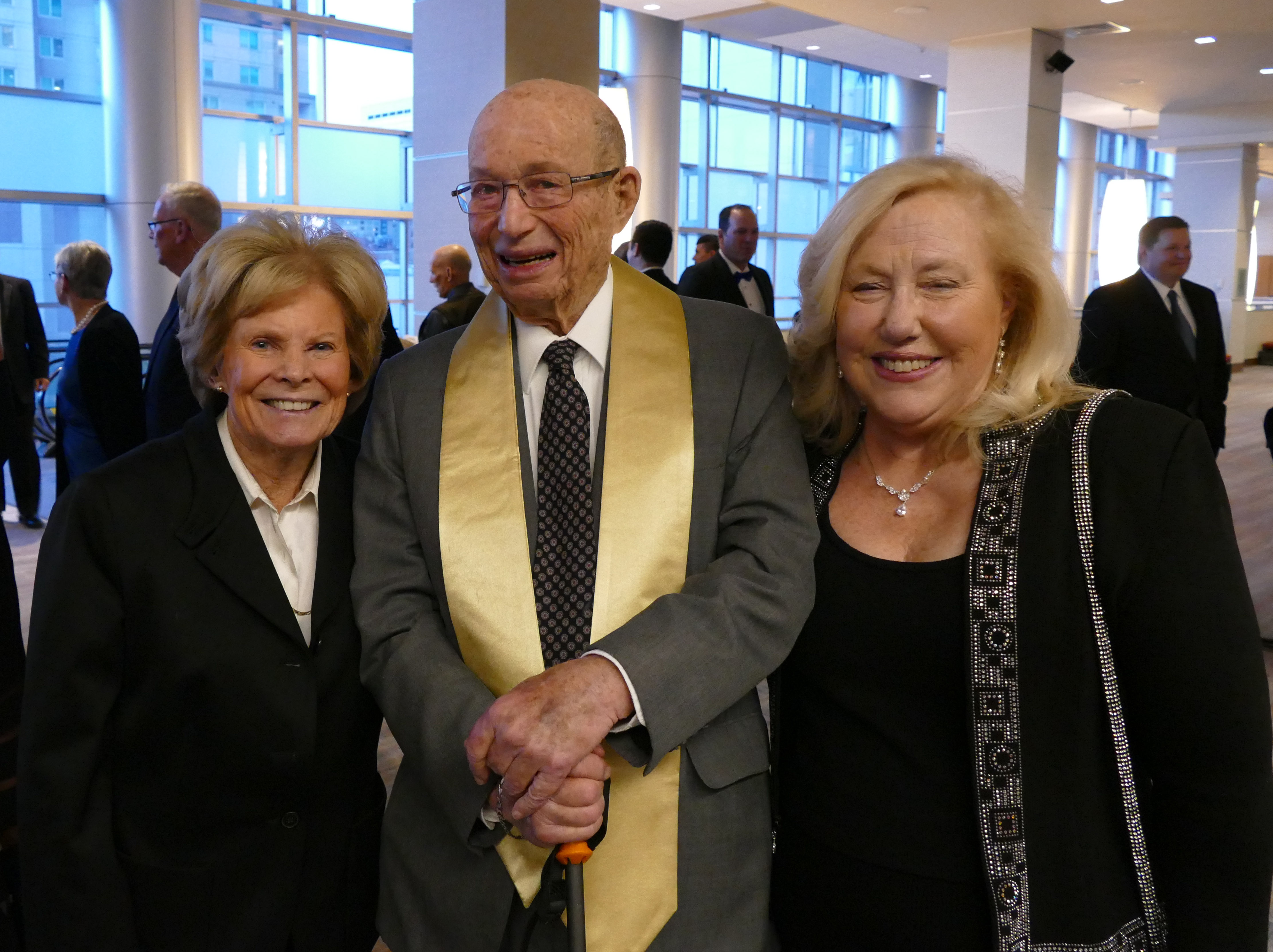 Nancy and 1999 Laureate Sam Gary, left, with 2018 Laureate