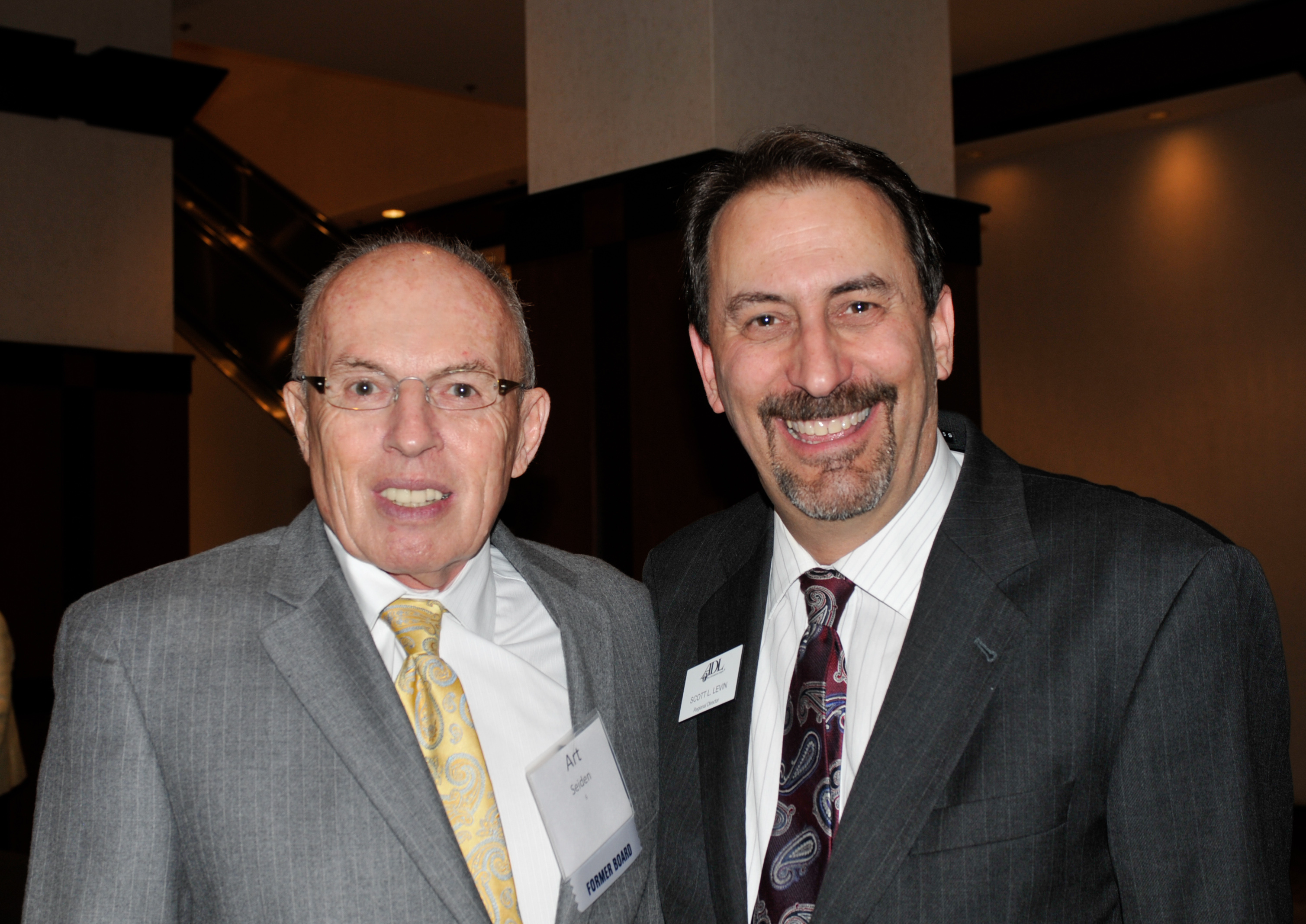 Art Seiden (former board), left, and Regional Director Scott Levin