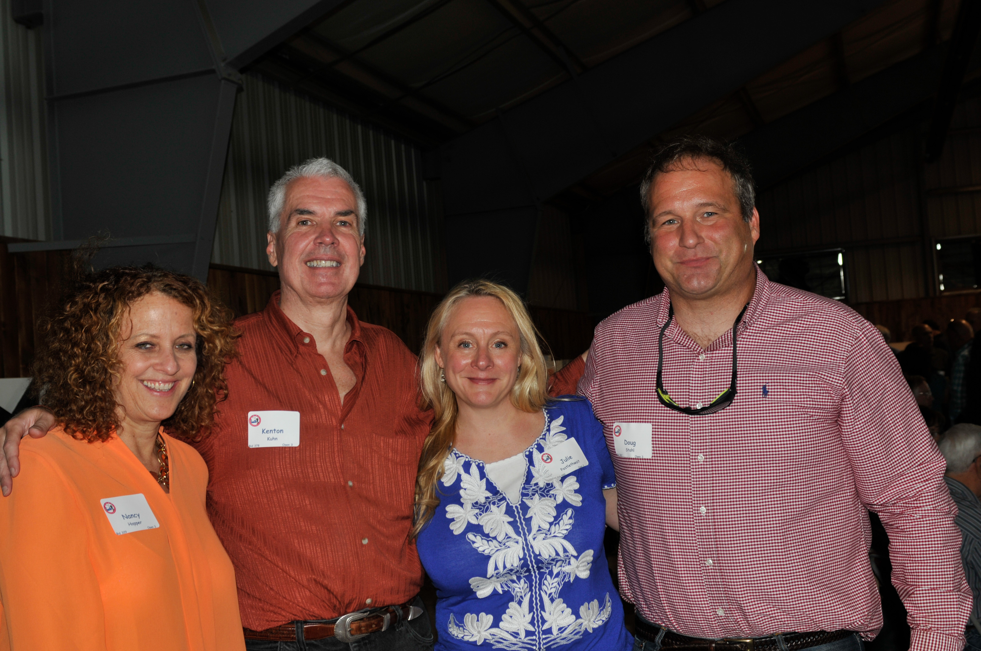 Nancy Hopper, left, her husband, Blacktie's Kenton Kuhn, Julie ...