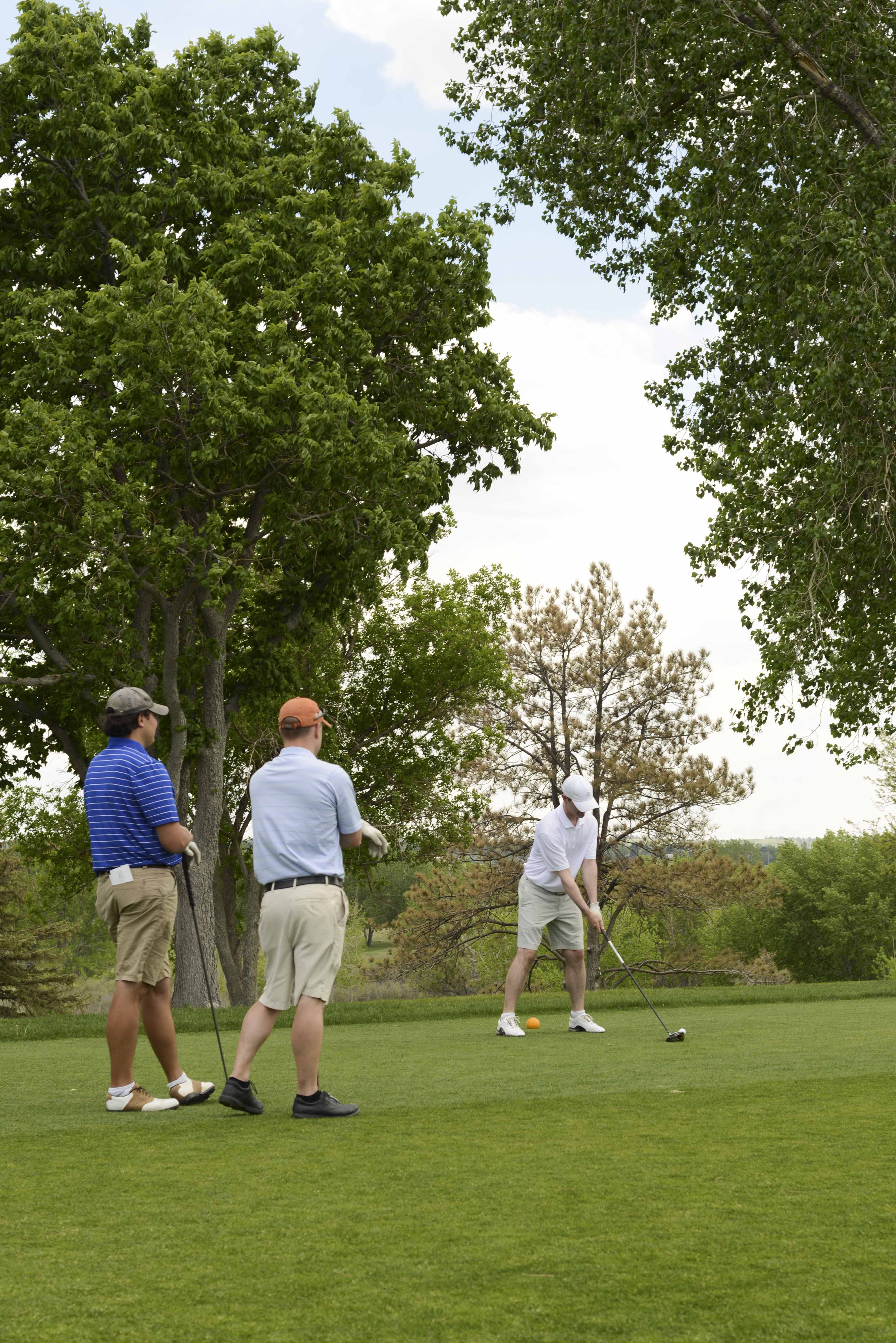 Bennett Thompson Prepares To Tee Off At Hole 1