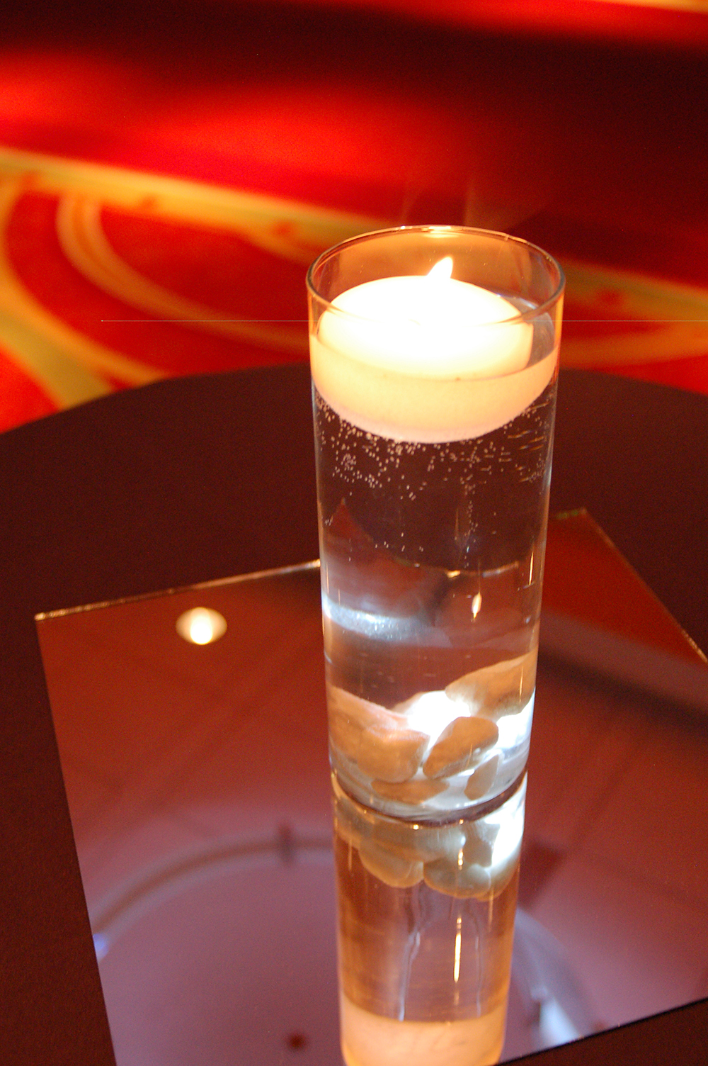 Floating candles set the mood for the awards ceremony