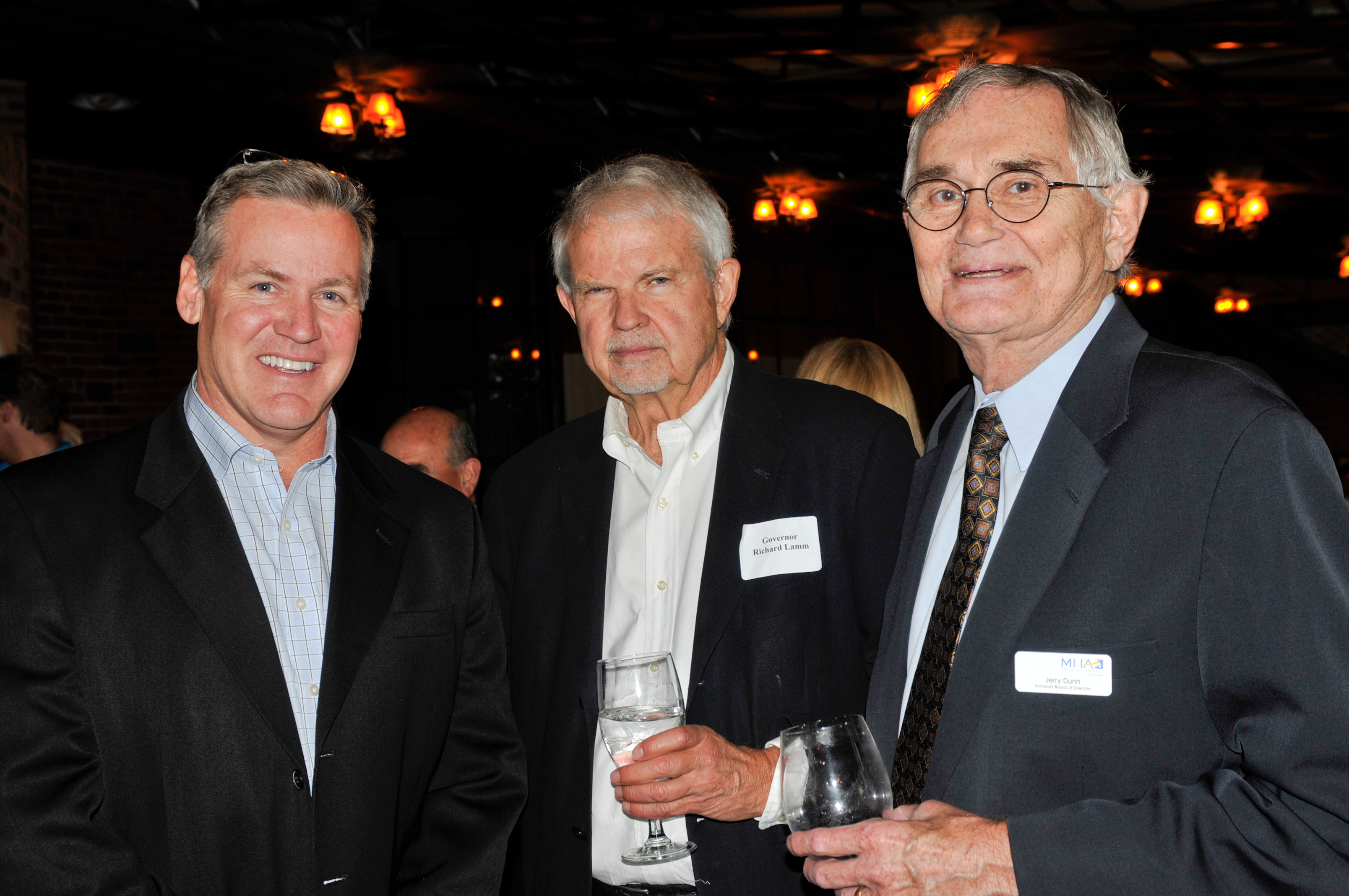 Jeff Schmitz, left, former Governor Dick Lamm and Jerry Dunn