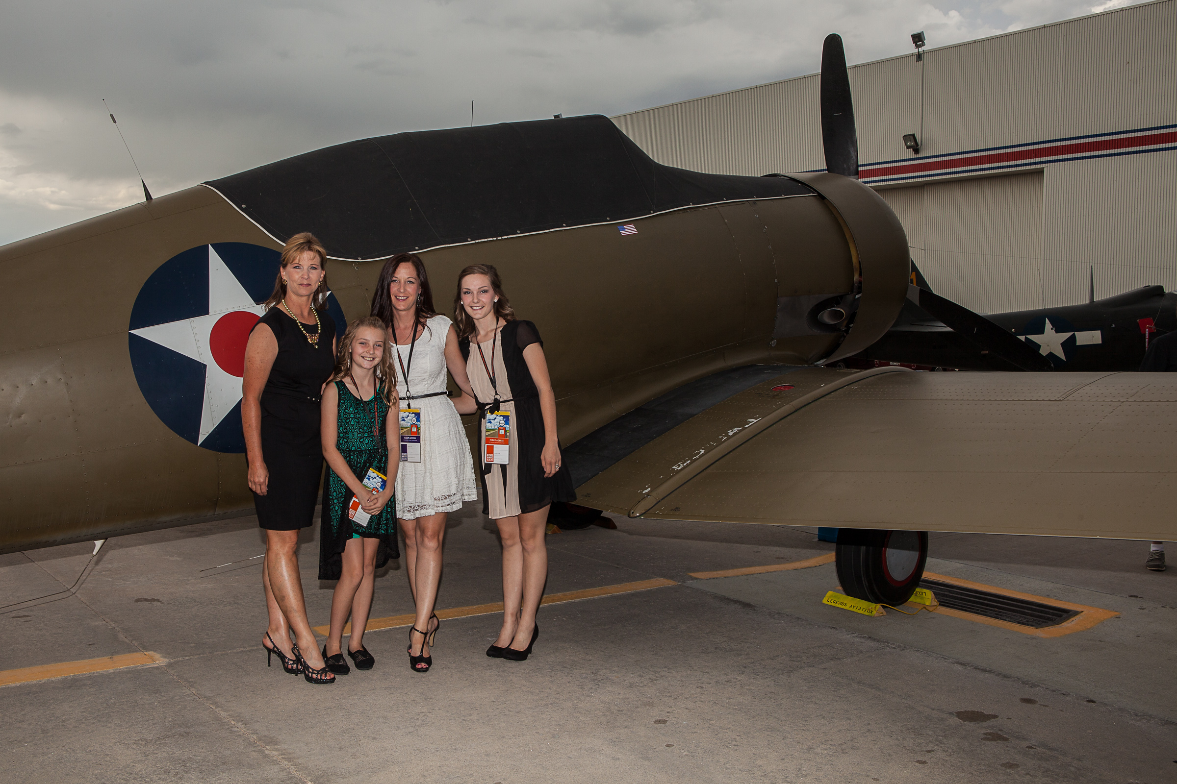 Ann Anderson (left) with Amber Clark, Tracy Thibodeau, and Kylee Clark