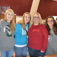 Volunteers, from left, Ashley Booth, Heather Booth, Tricia Cassady and Kayla Aronoff