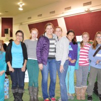 Youth volunteers learn what it takes to give back; from left, Megan, Hanane, Paige, Lexi, Cate, Sydney, Madison and Anastasia