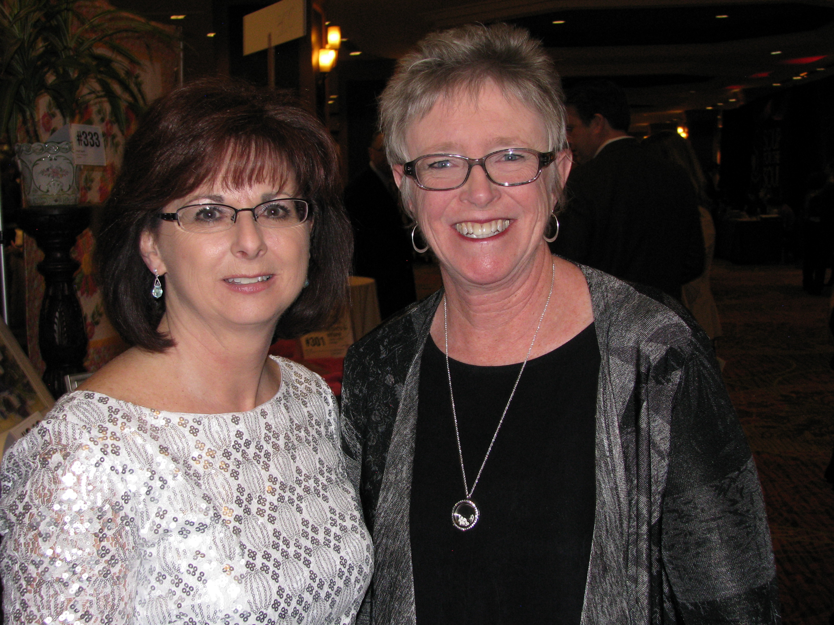 Kathie Repola, left, with Jennifer McBride