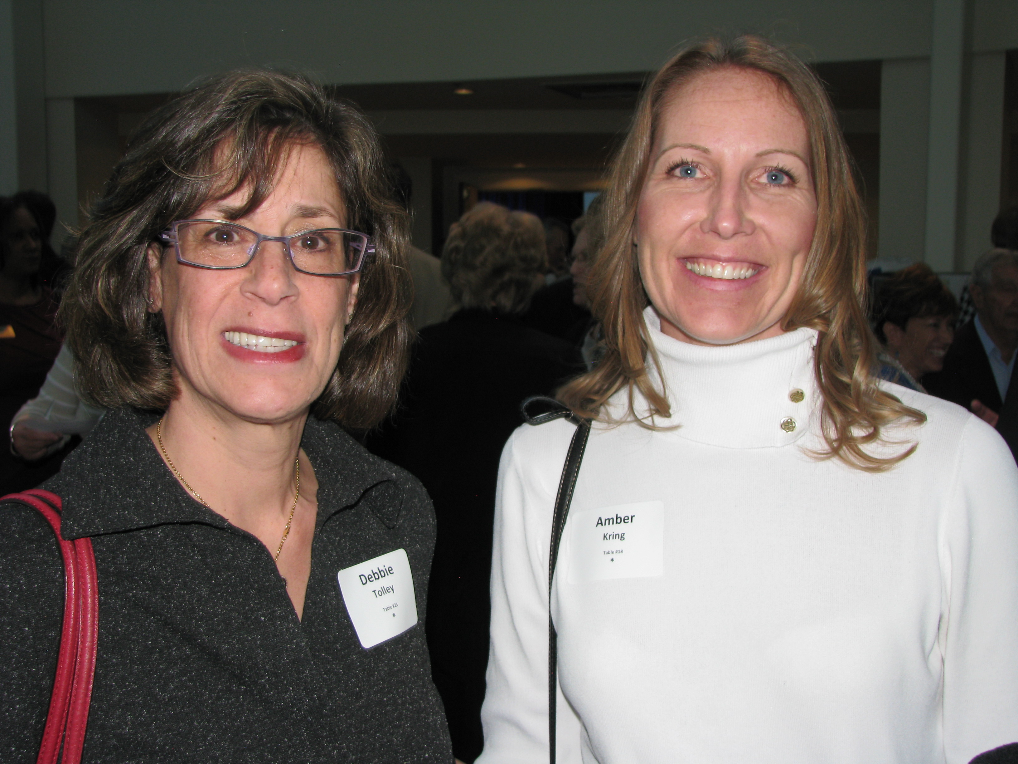 Debbie Tolley, left, smiles with Amber Kring