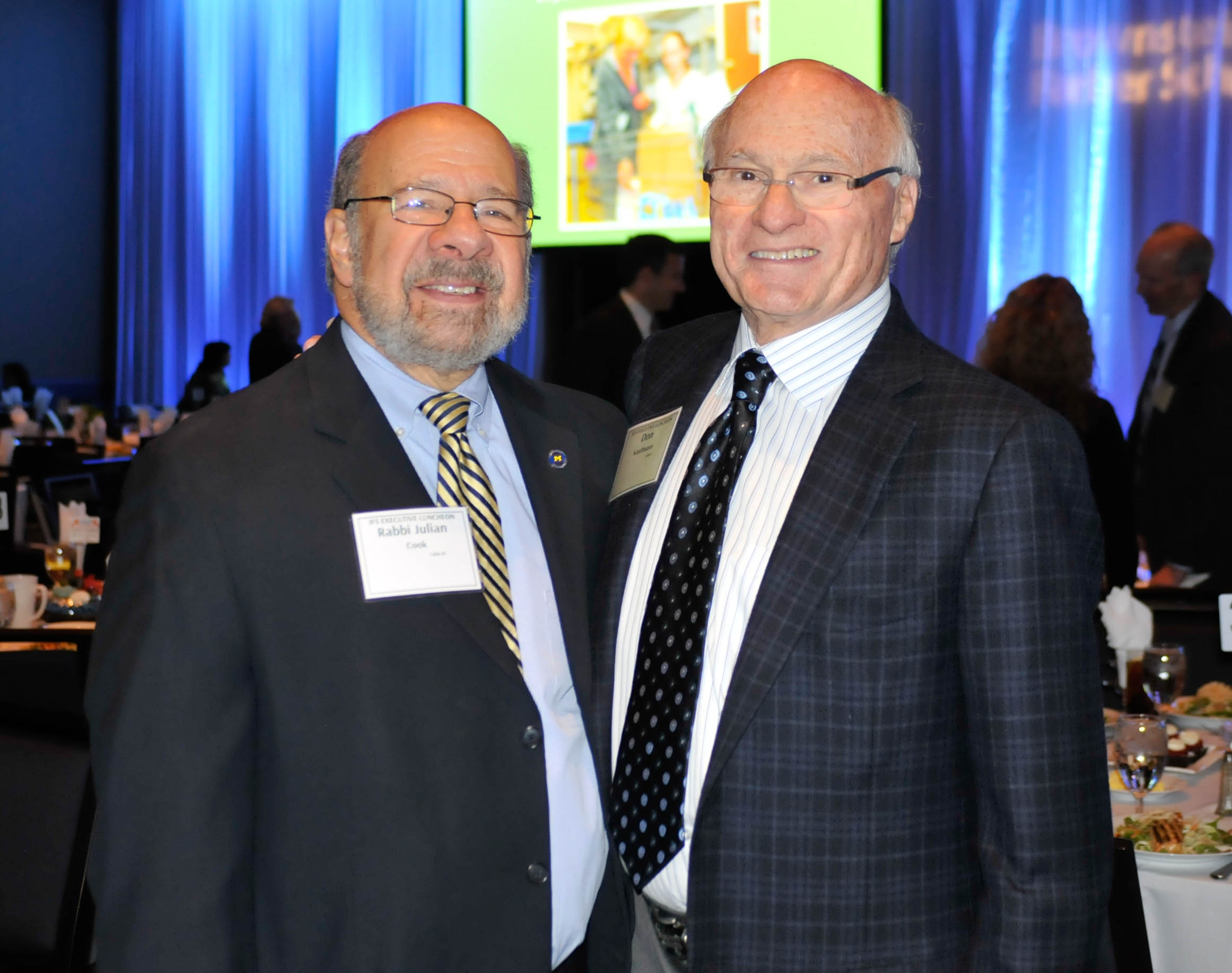 Rabbi Julian Cook, left, and Don Kaufmann