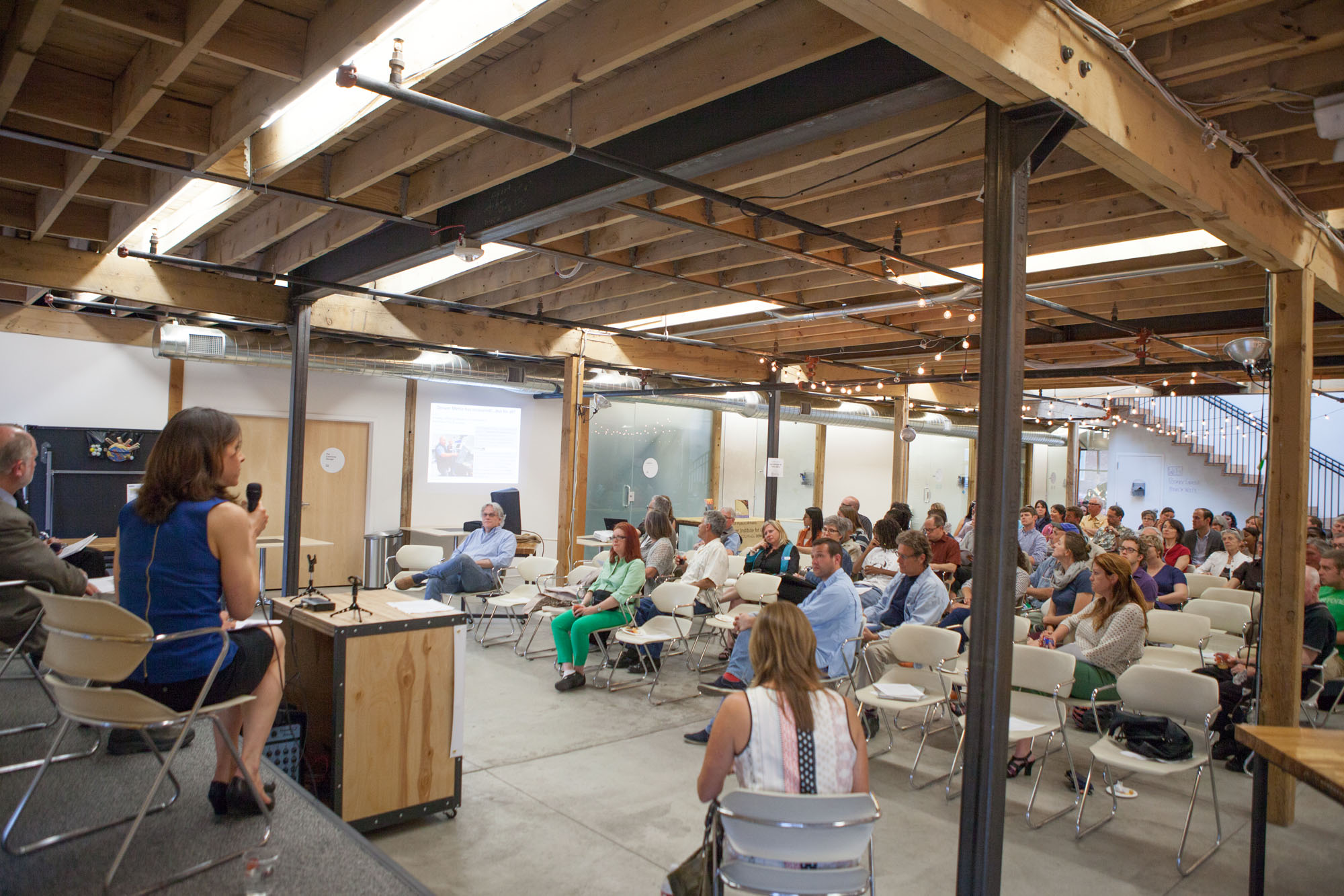 The event was held in the Posner Center for International Development