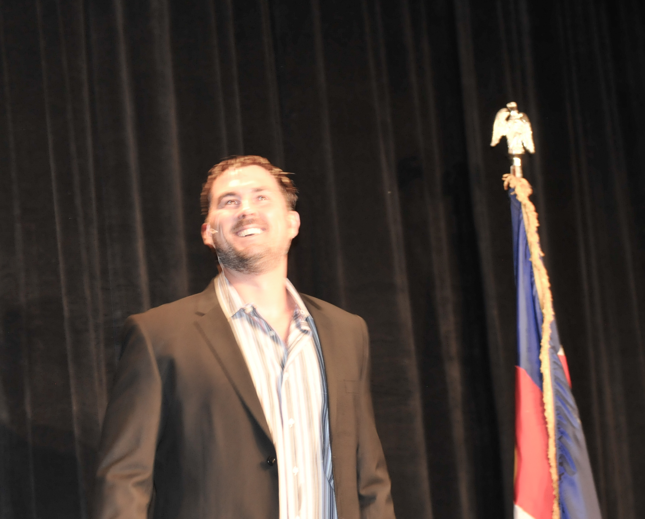 Marcus Luttrell spoke with humor and passion