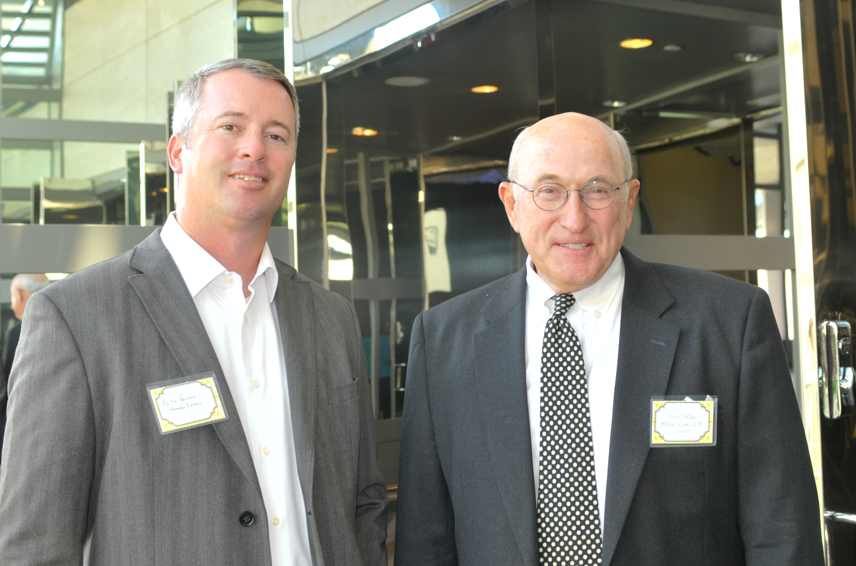 Keith Vaughn, left, and General Counsel Peter Willis