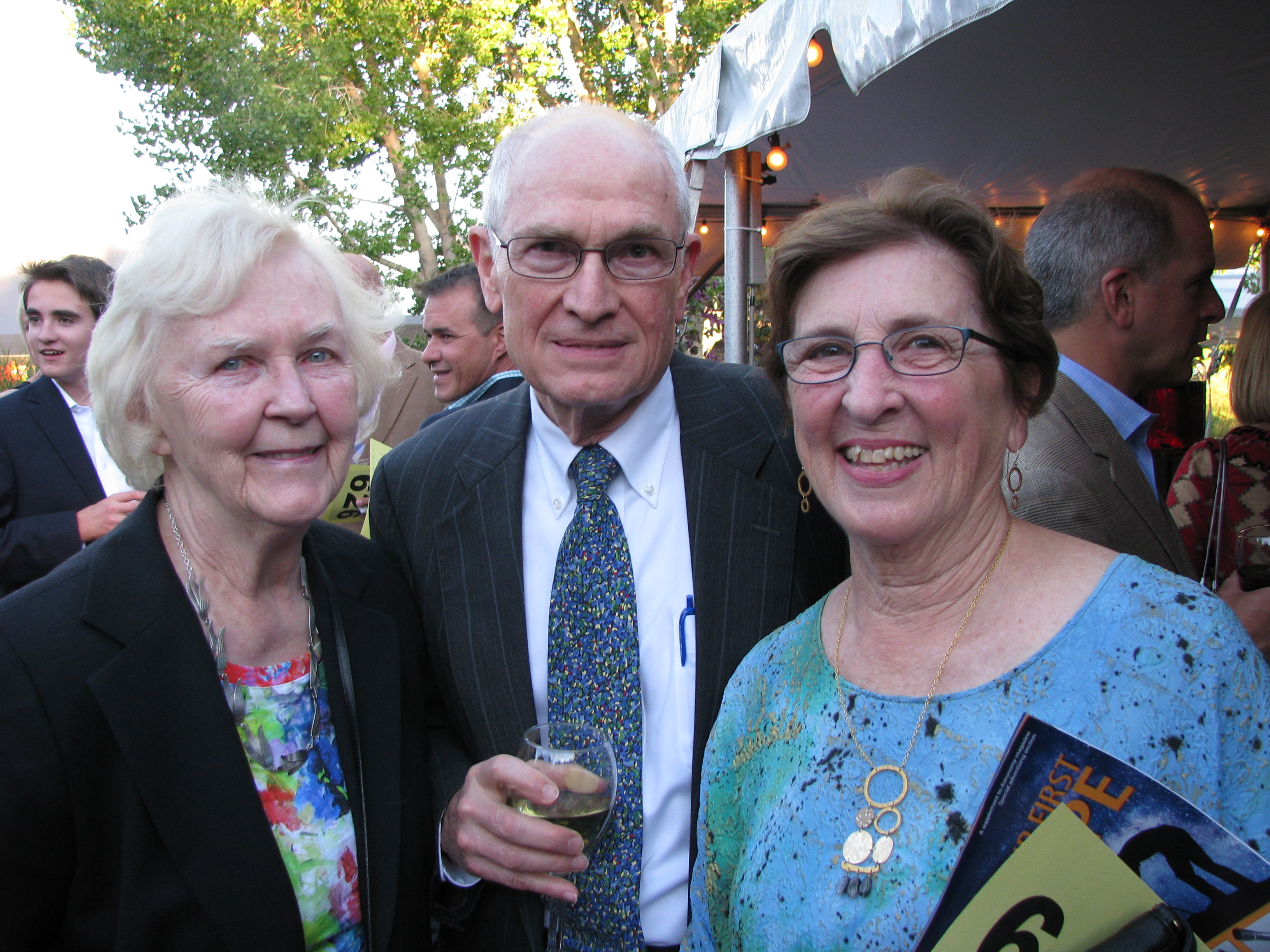 Virginia Stafford, left, with Kent and Susan Garlinghouse