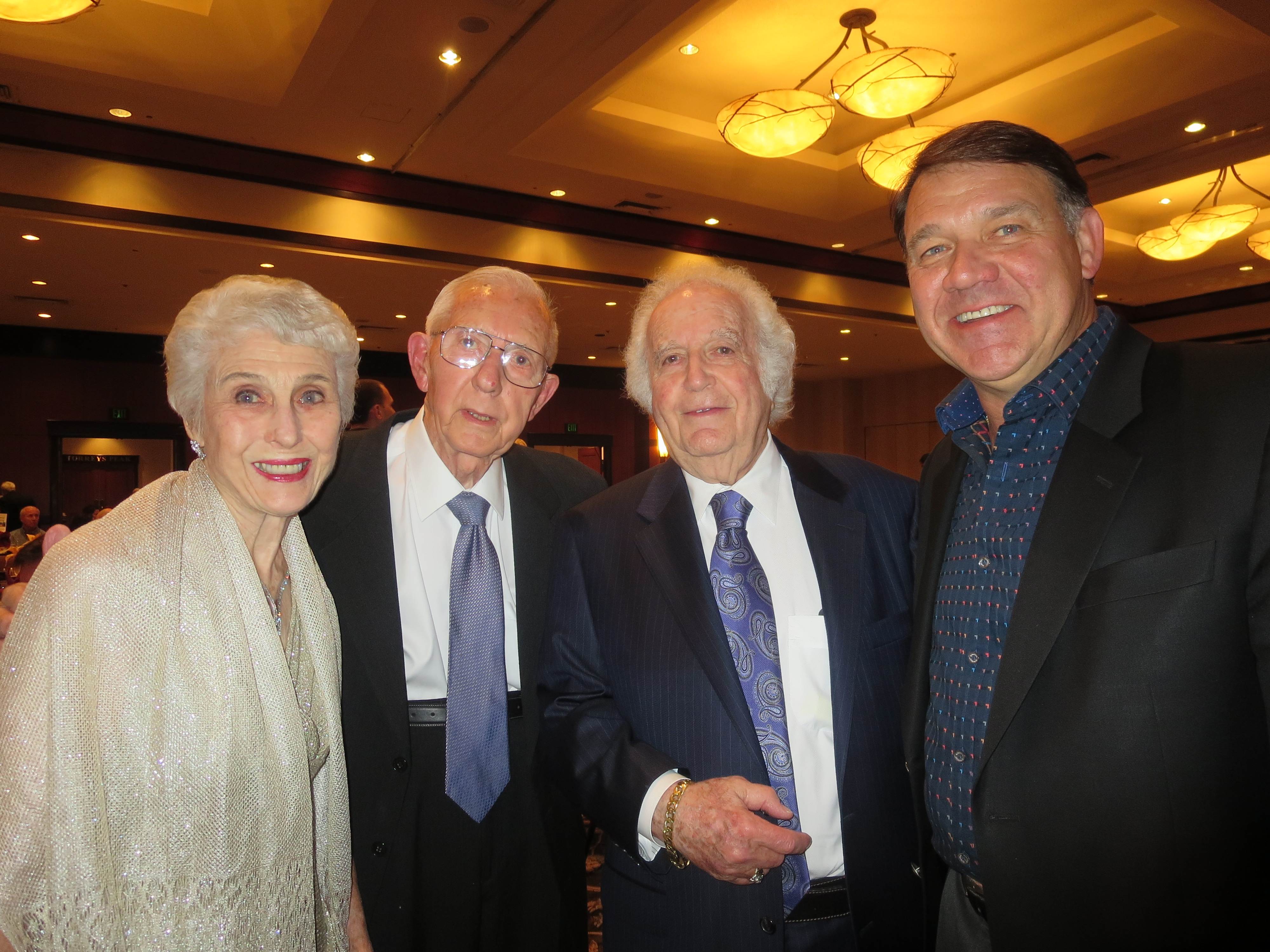 L to R: Lois & Gerald Rainer, Eddie Robinson, Mike Fordyce