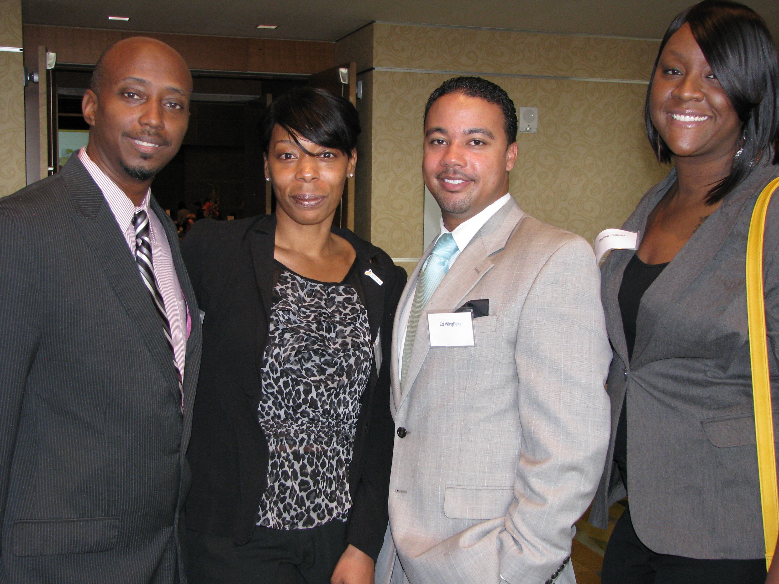 Halo Jobson, left, smiles with LaKristy Rooks, Ed Wingfield and Dafina ...