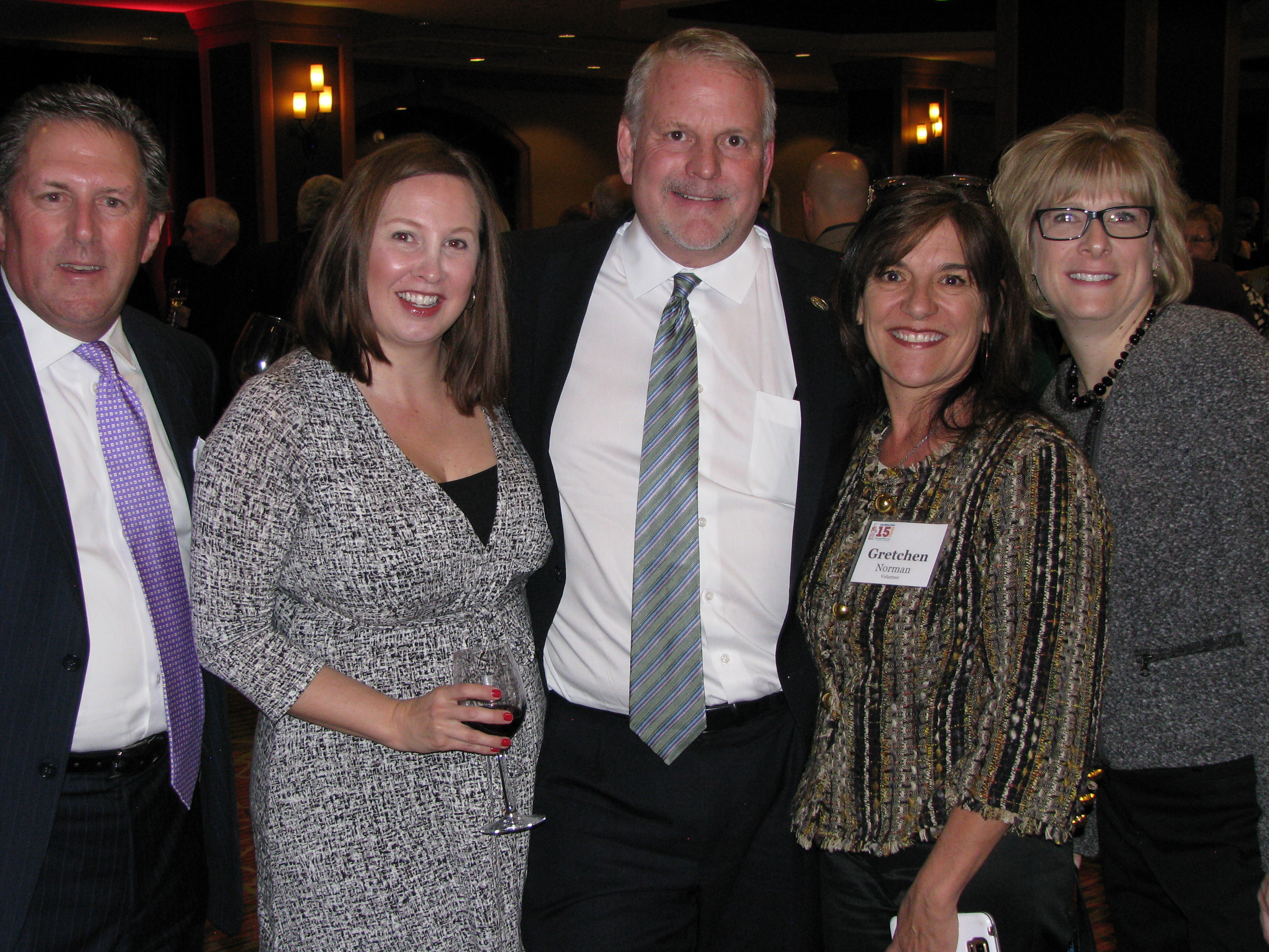 Matt Whaley, left, with Shannon Martin, Gill Giddens, Gretchen Norman ...