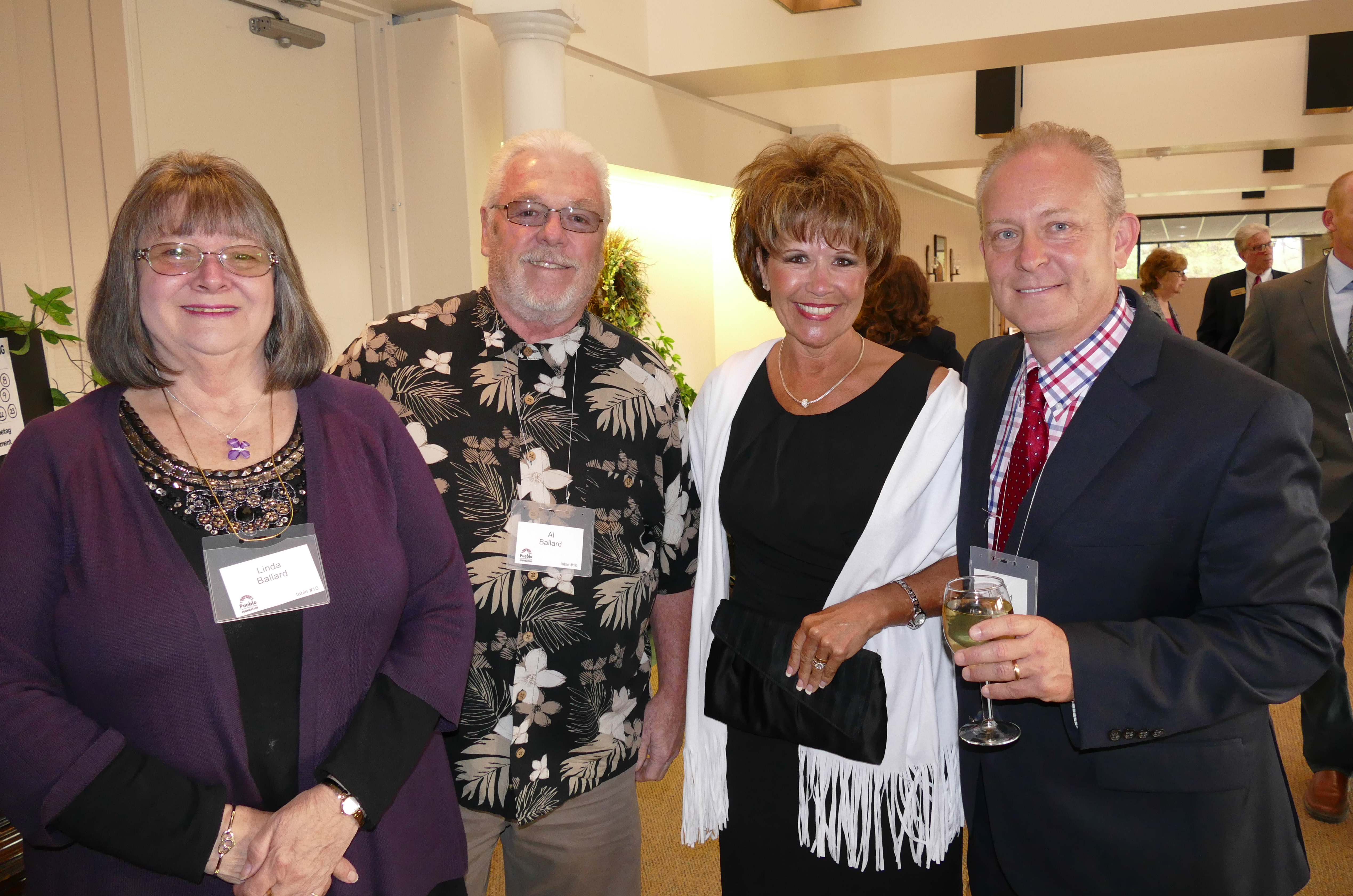 Linda and Al Ballard, left, Shirley Ttroutman and Lloyd Harwood