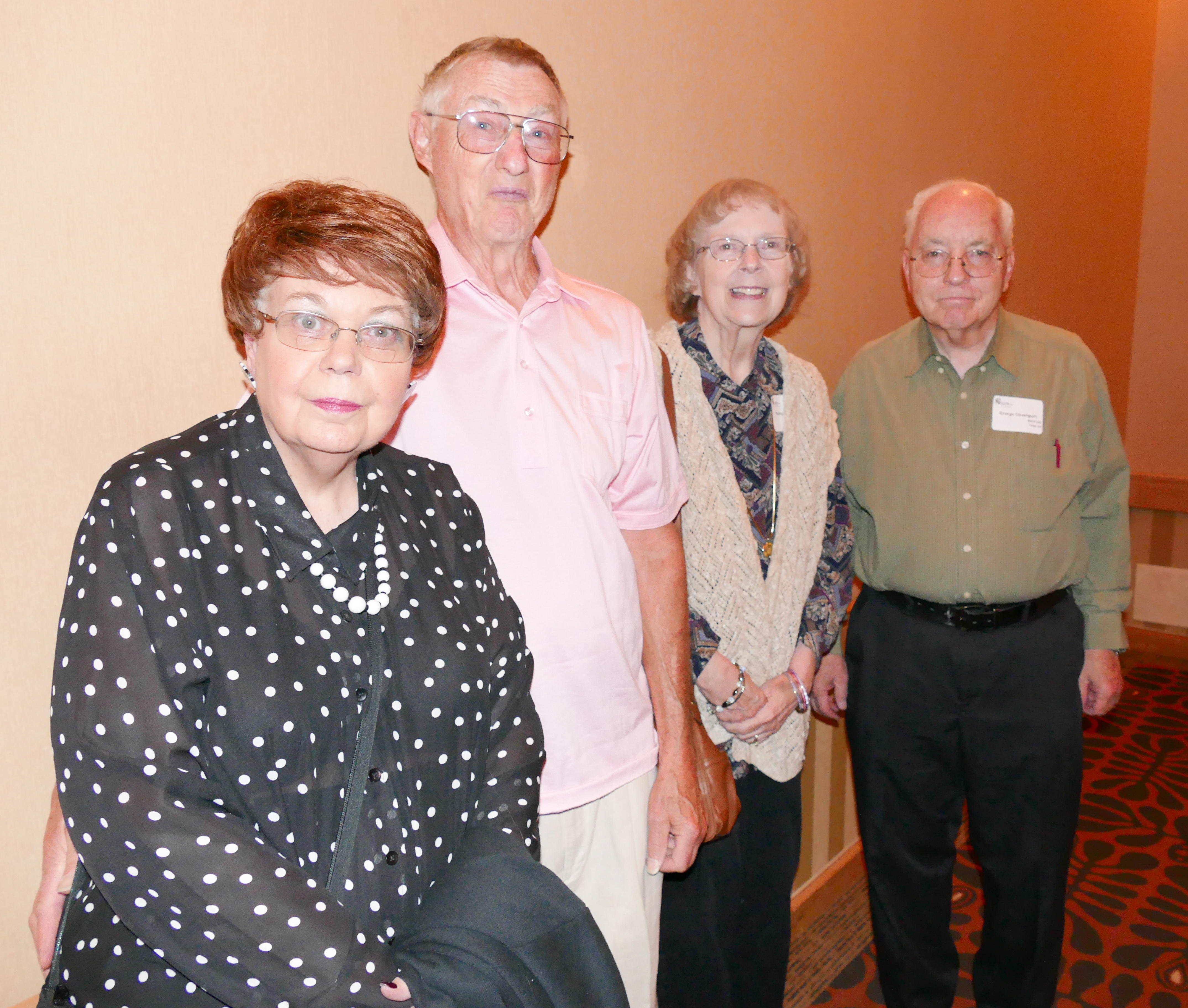 Stephanie and Roger Bowek, left, Nancy and George Davenport