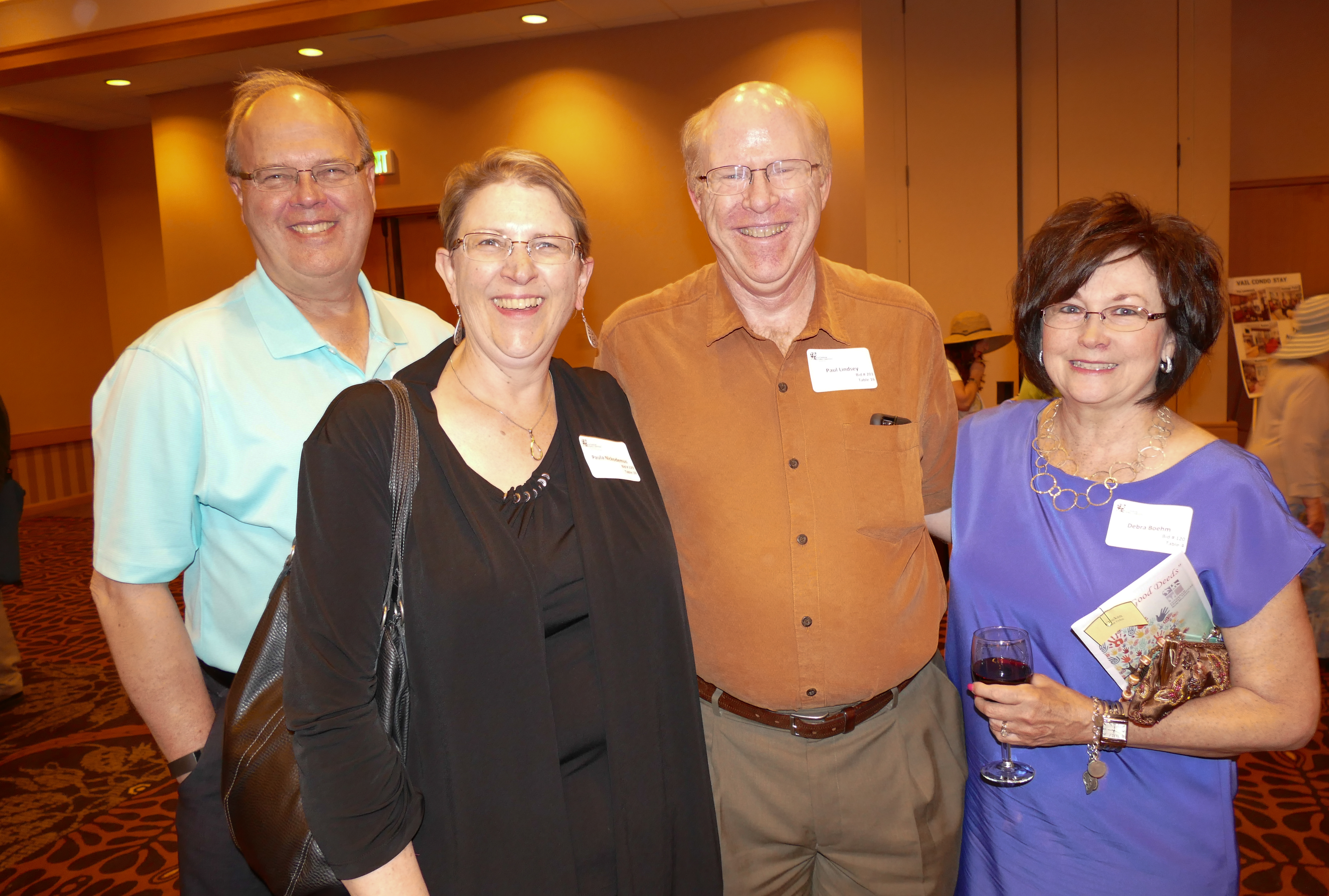 Ken Boehm, left, Paula Nickodemus, Paul Lindsey, Debra Boehm