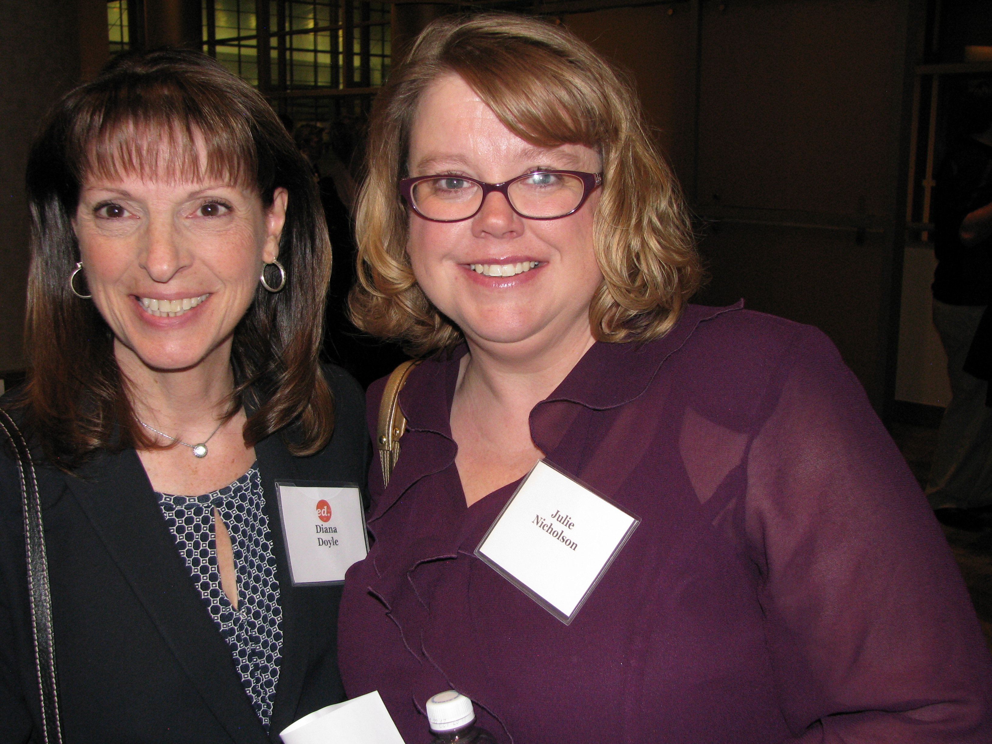 Diana Doyle, left, is happy to take a photo with Julie Nicholson