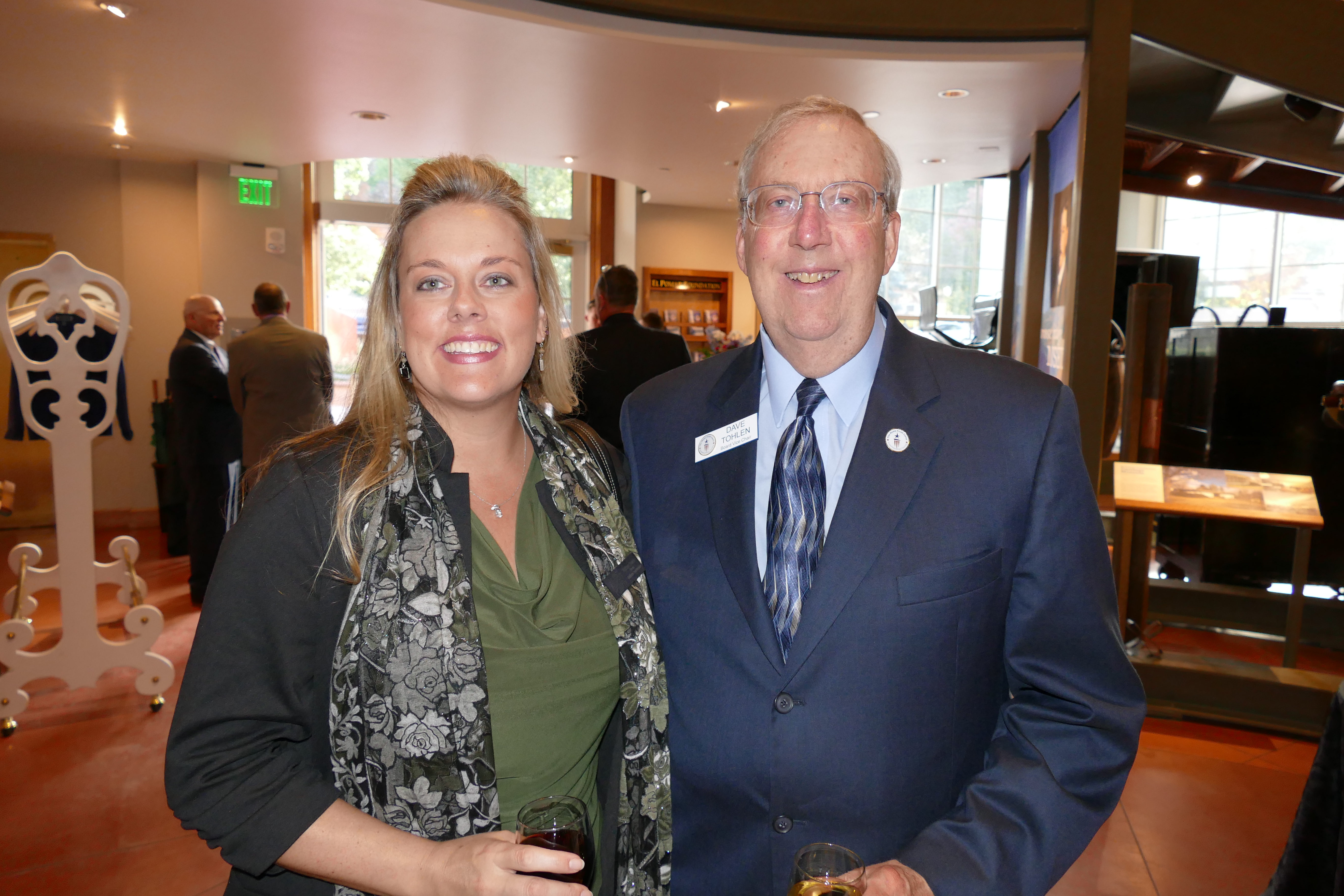 Kathryn Dosch and Dave Tohlen (board VP)