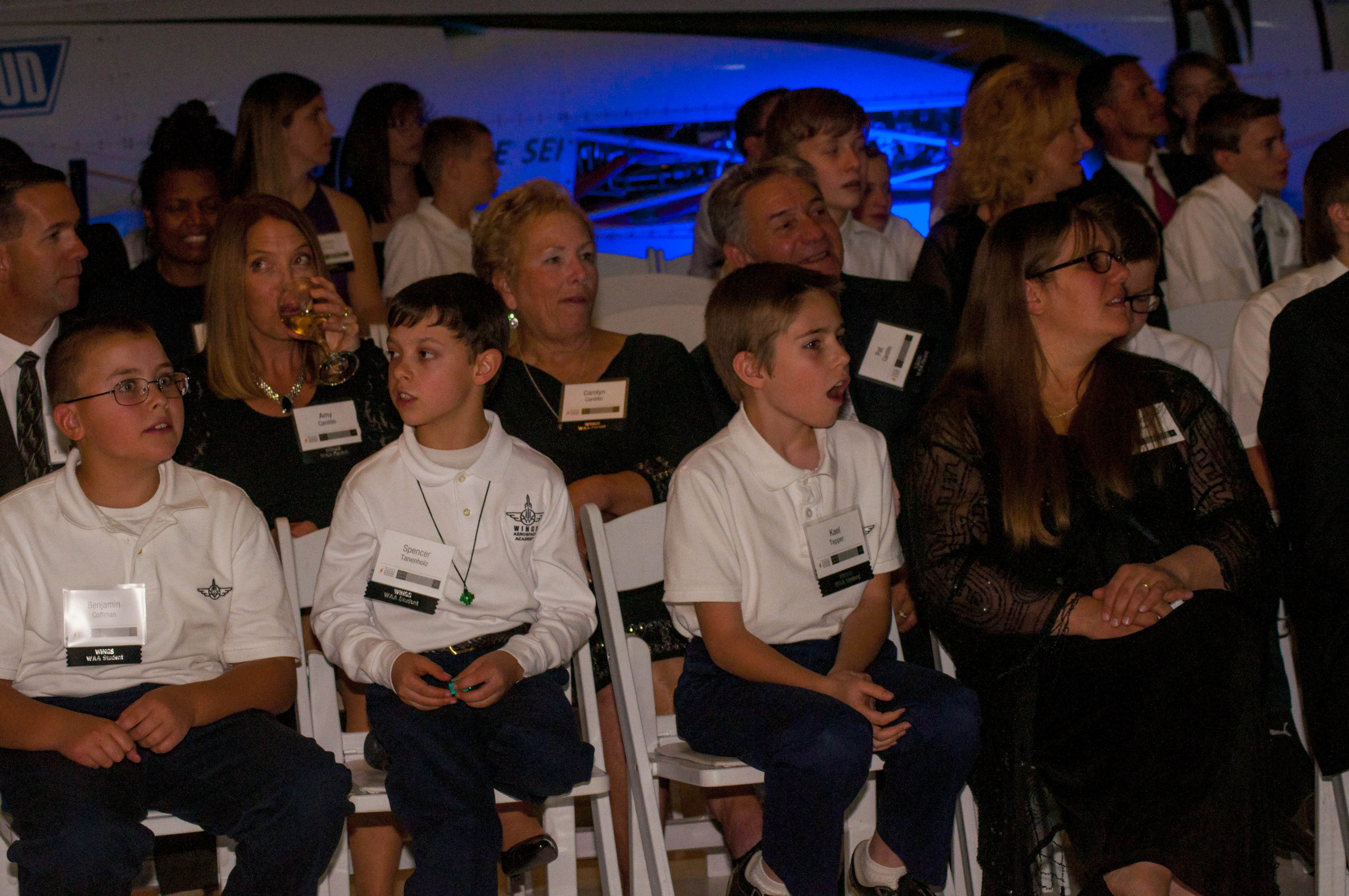 Students from Wings Aerospace Academy