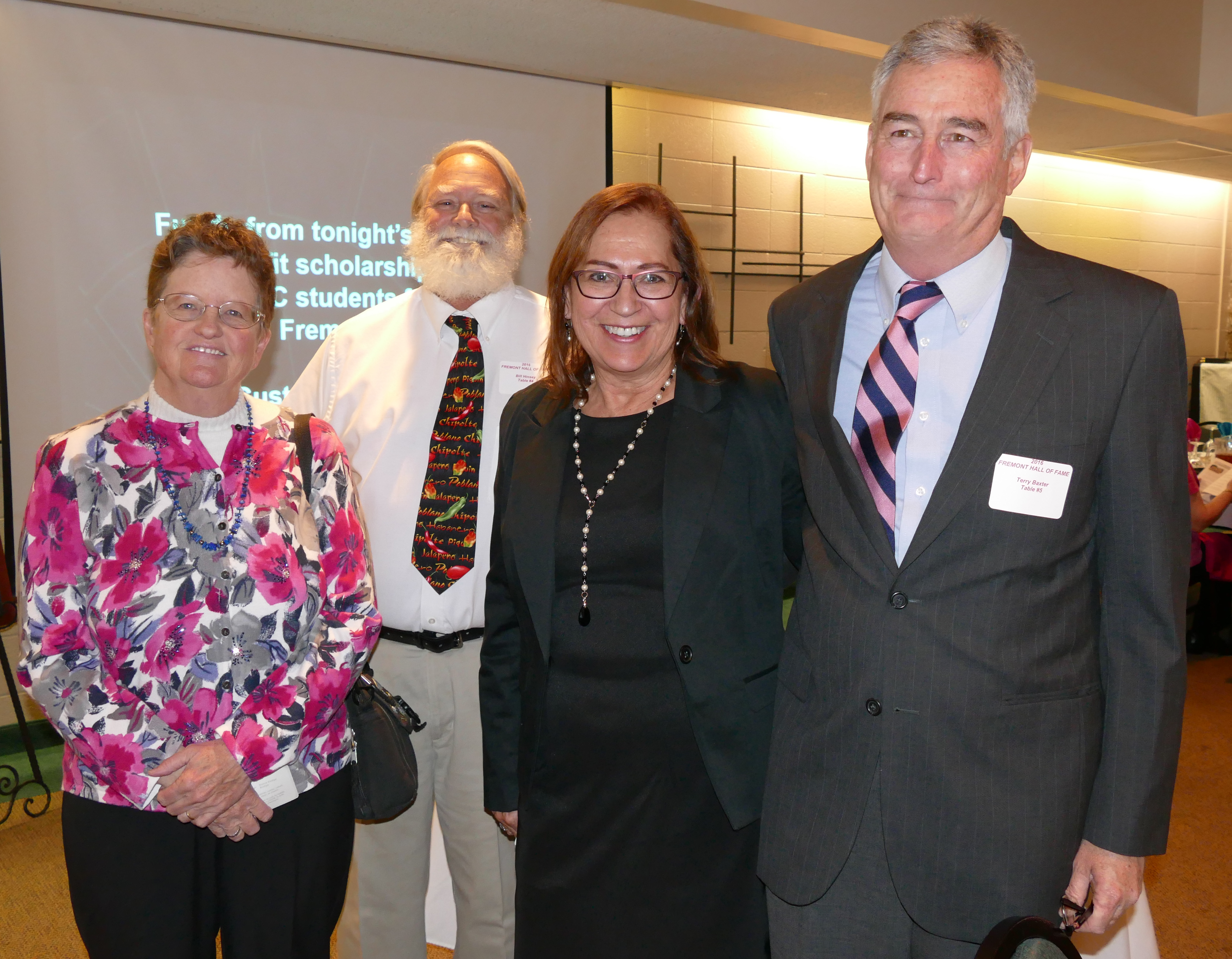 Jane Trainor, left, Bill Hinsey, Anne and Terry Baxter