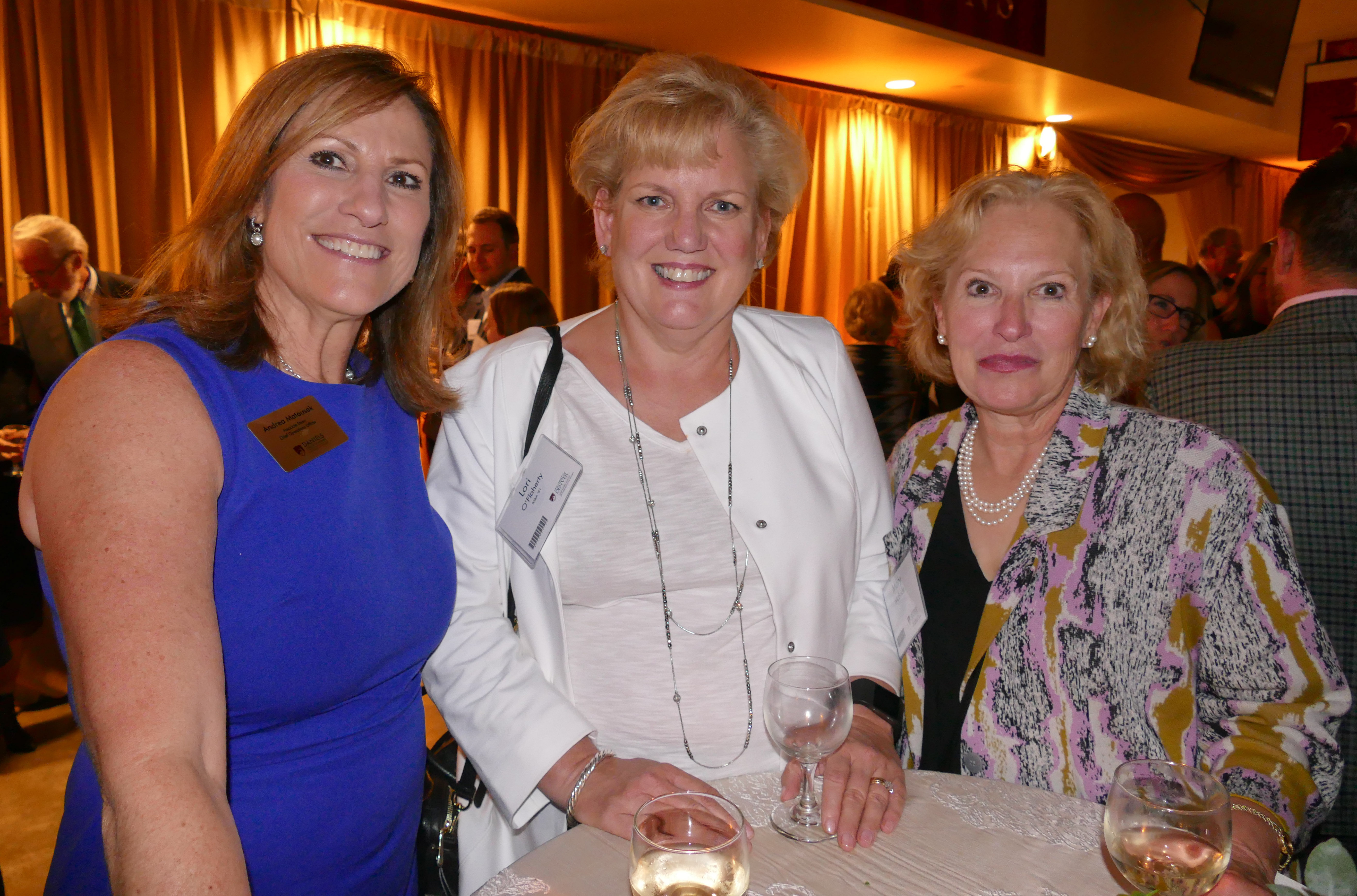 Andrea Matousek, left, Lori O'Flaherty and Mary McBride