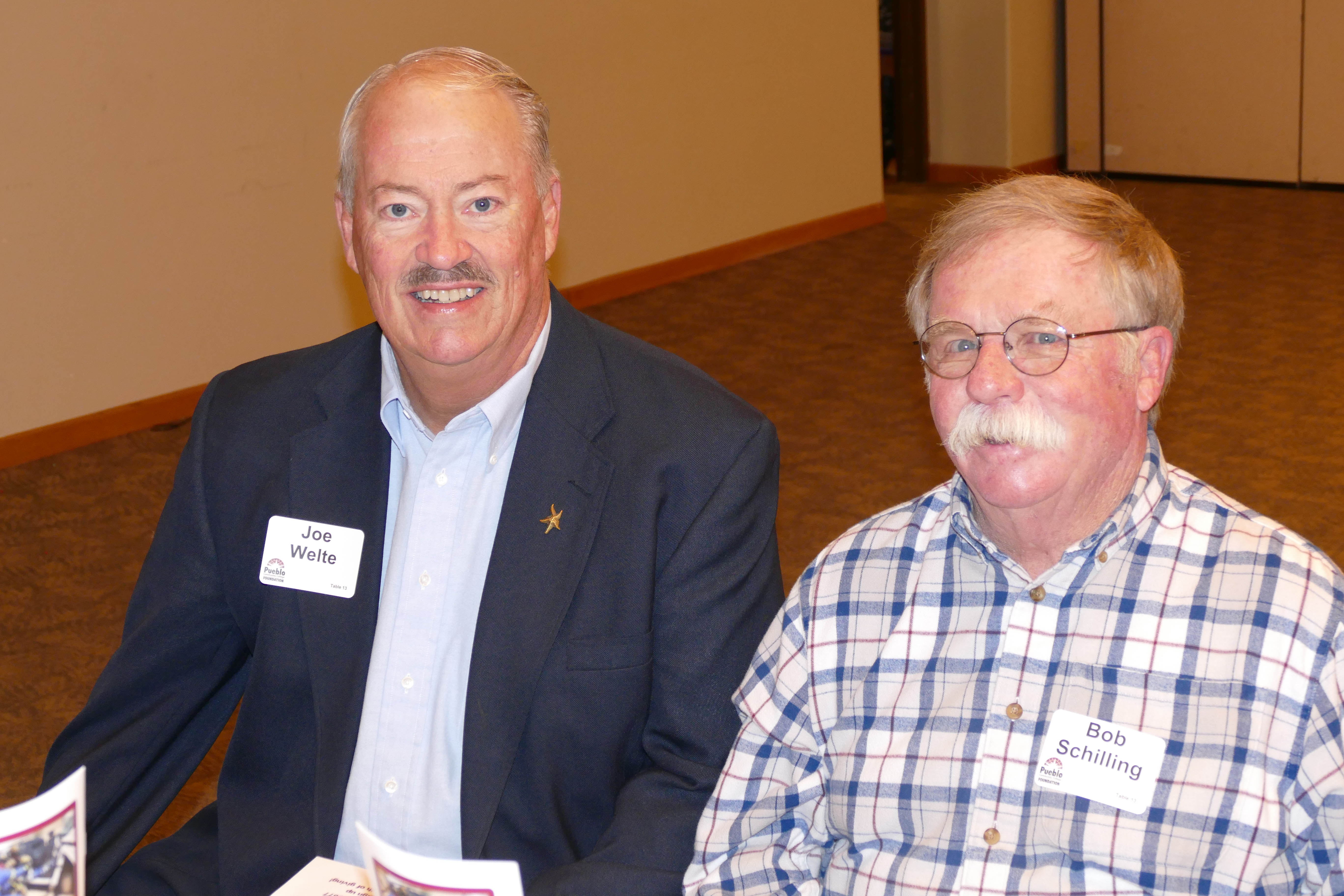 Board President Joe Welte, left, and Bob Schilling