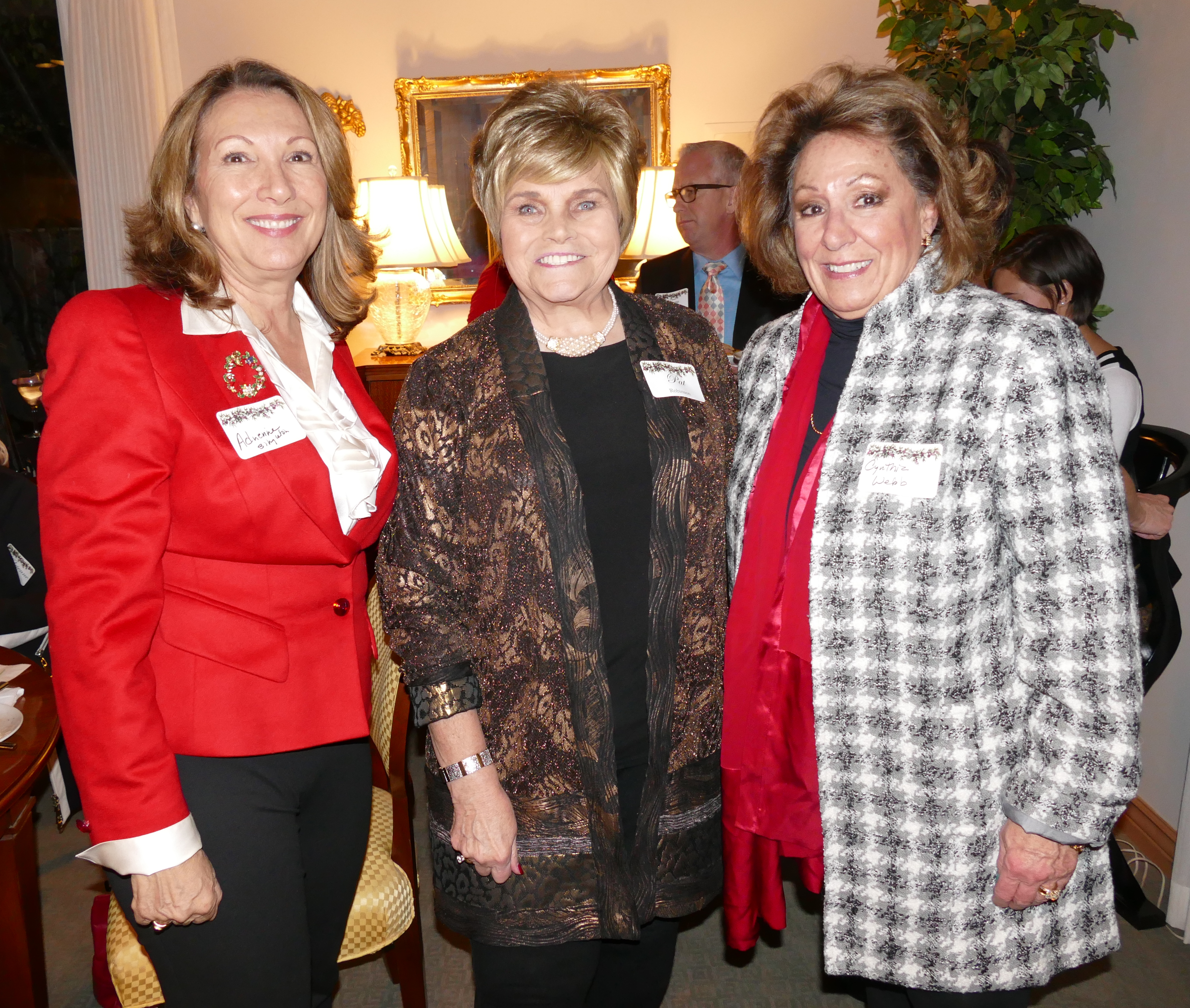 Adrienne Singleton, left, Pat Robinson and Cynthia b