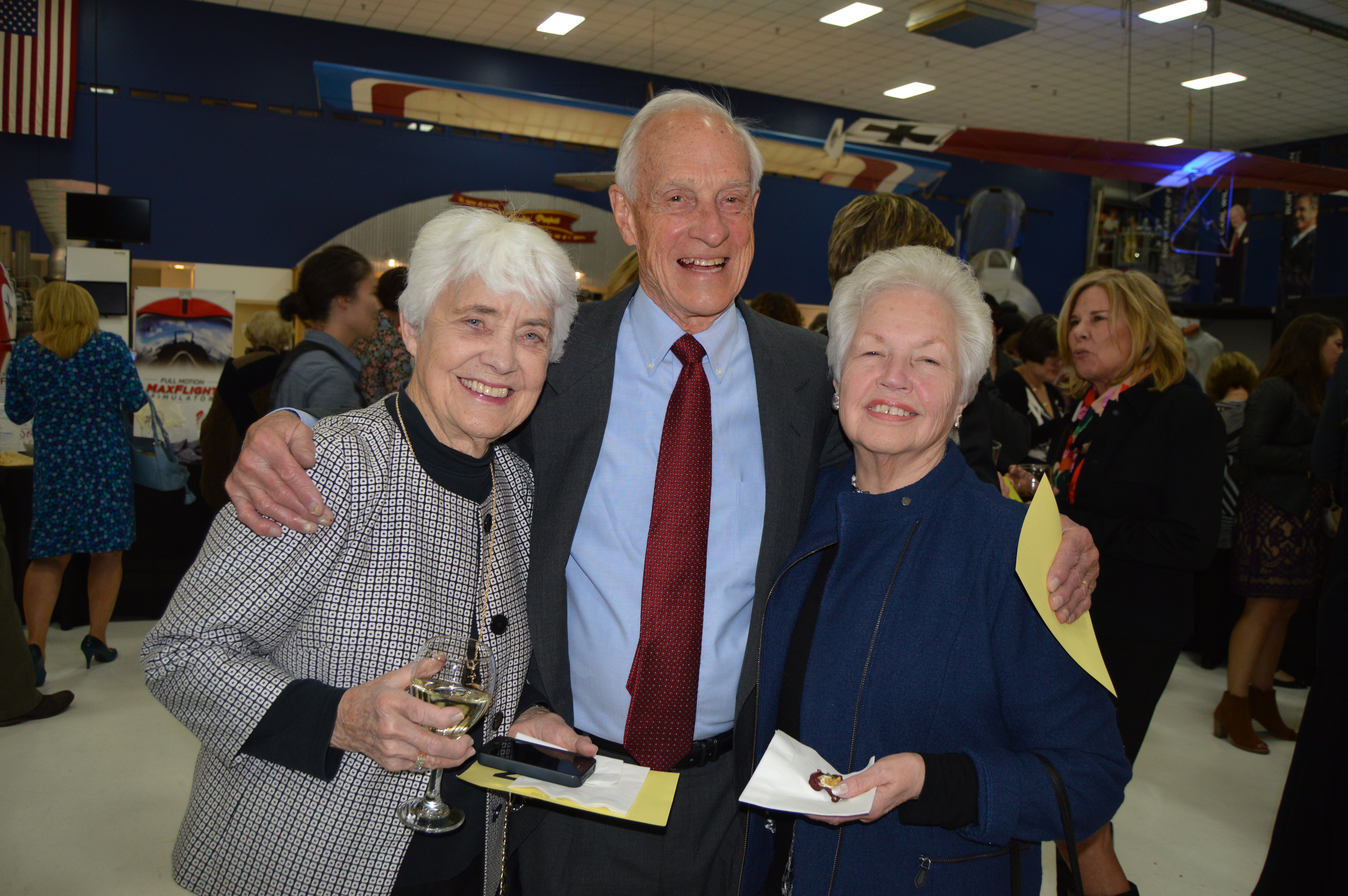 Joyce Butler (left), with Scott and Diane Cast