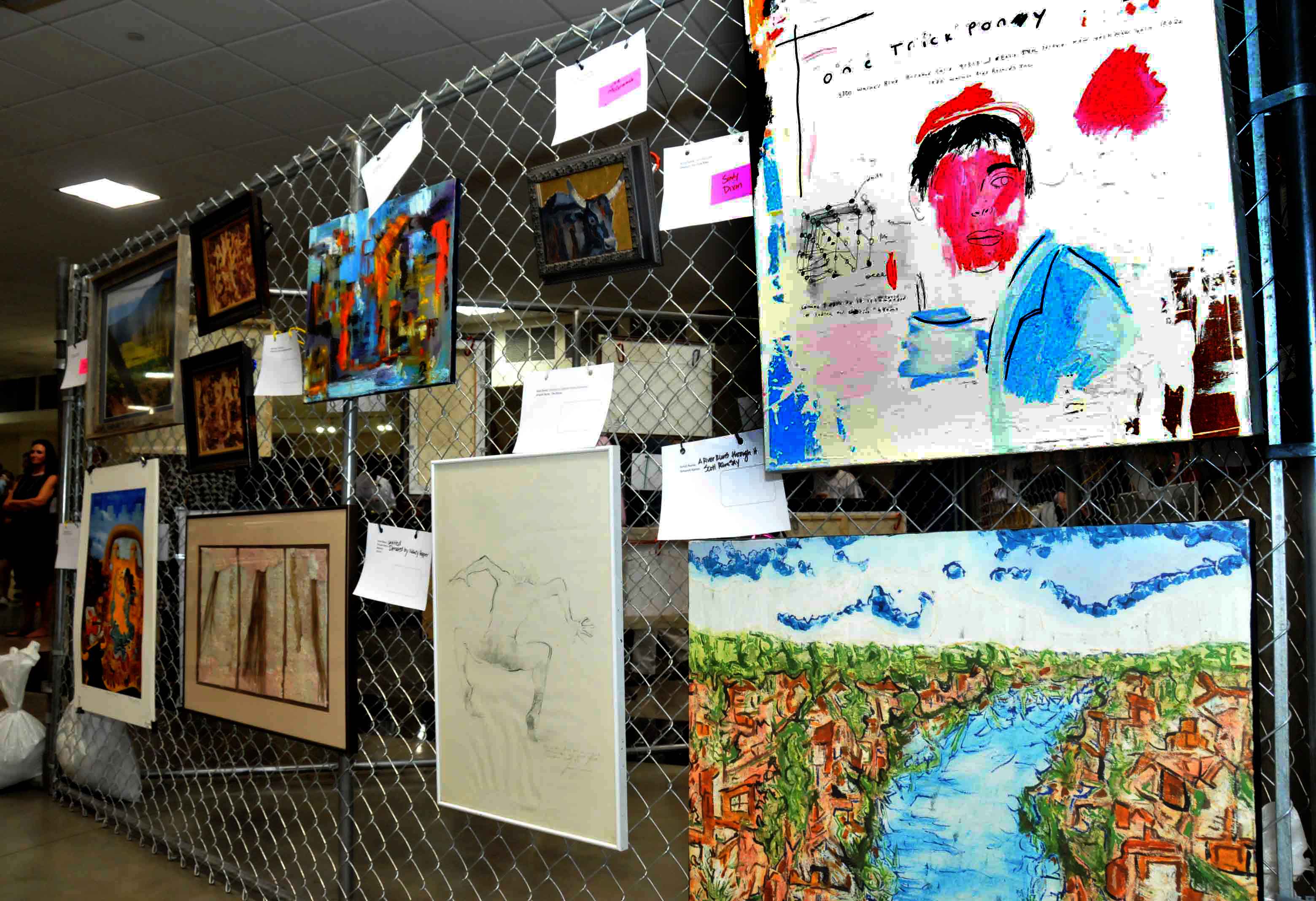 Local Denver artists donated a wide variety of art pieces