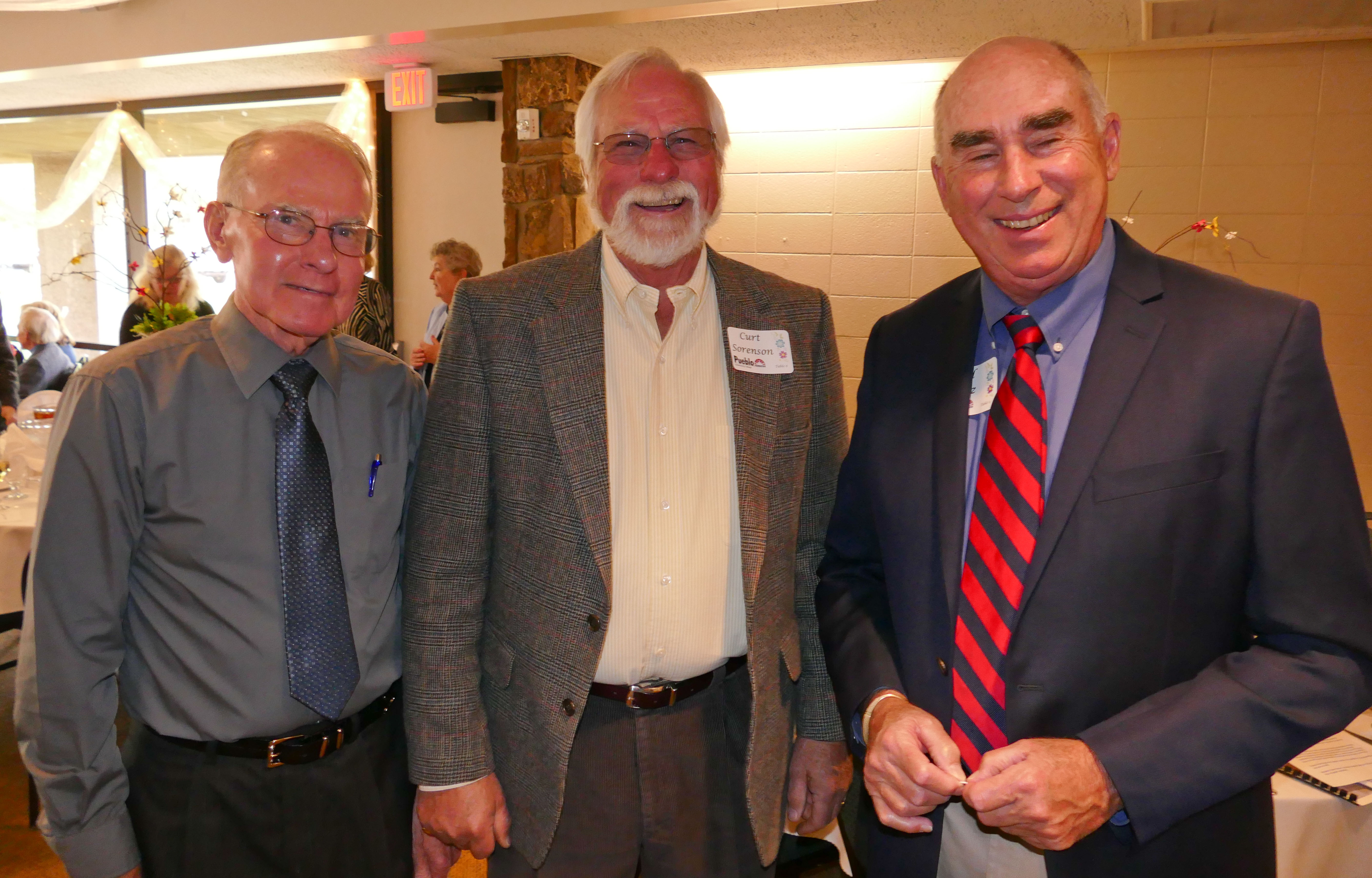 Silver sponsor Virgil Olson, left, with Curt Sorenson and Fred Stultz