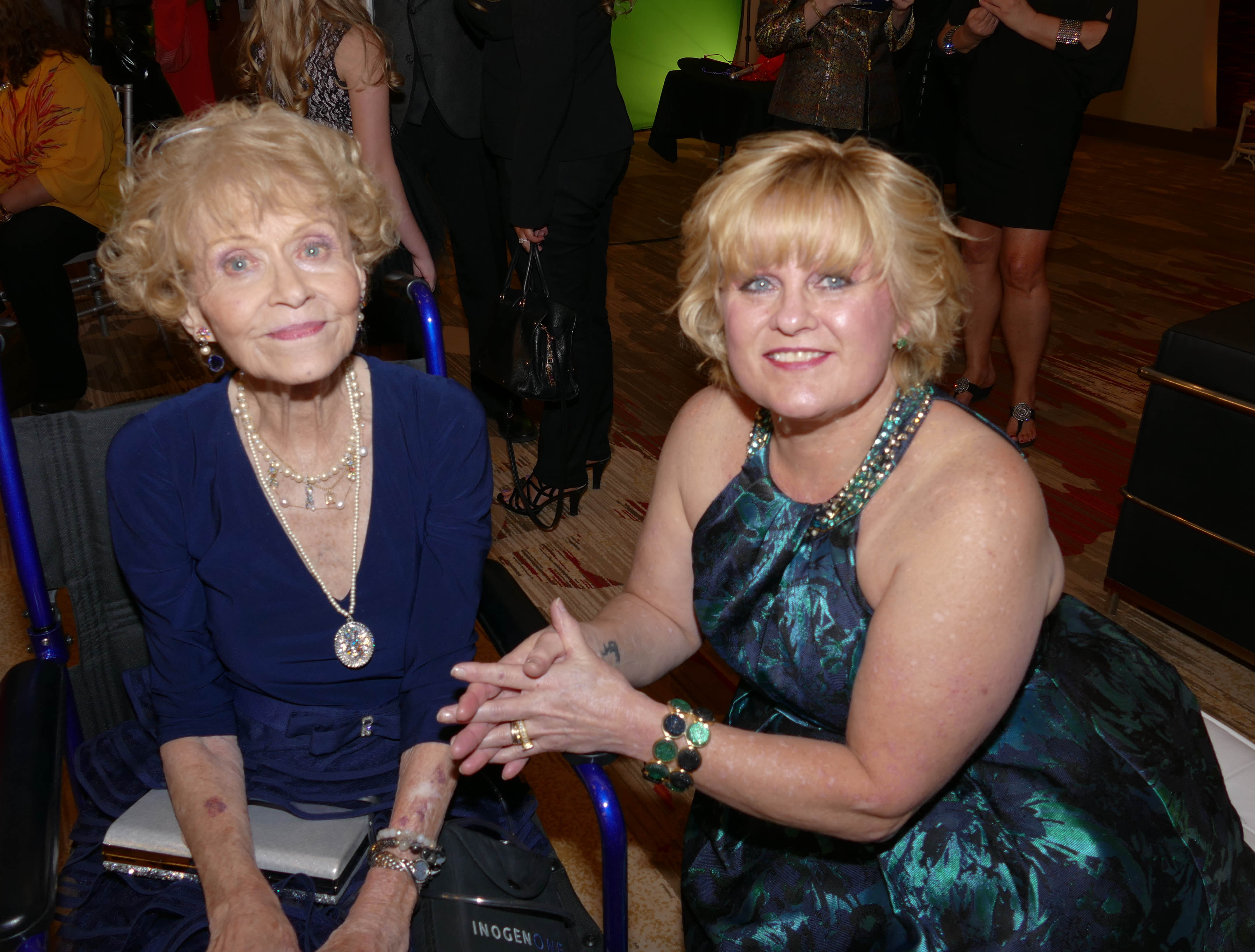 Committee member Sandee Walling, left, and Lorraine Fields