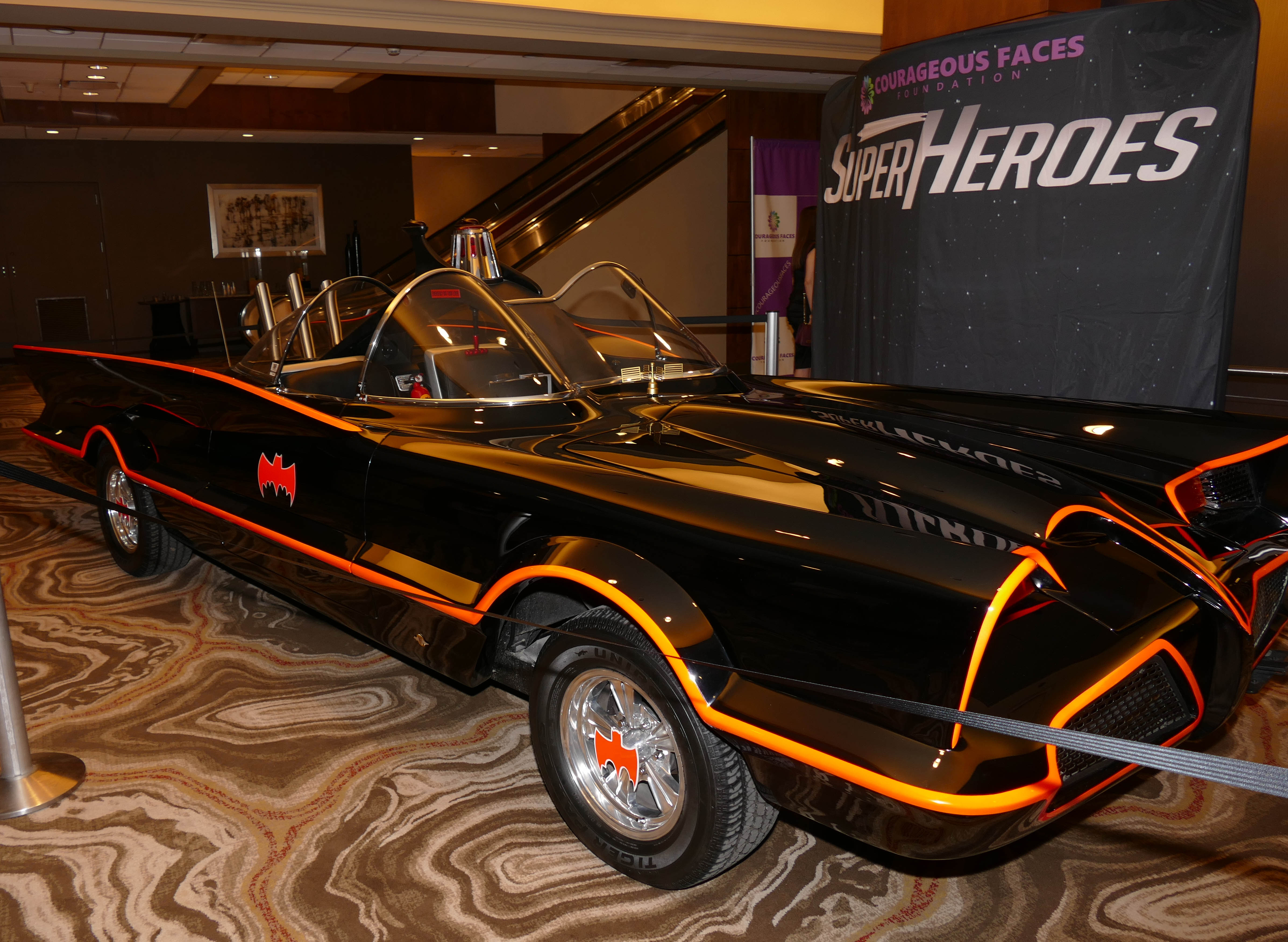 The famous Batmobile--a Sunday morning ride in it was up for live auction