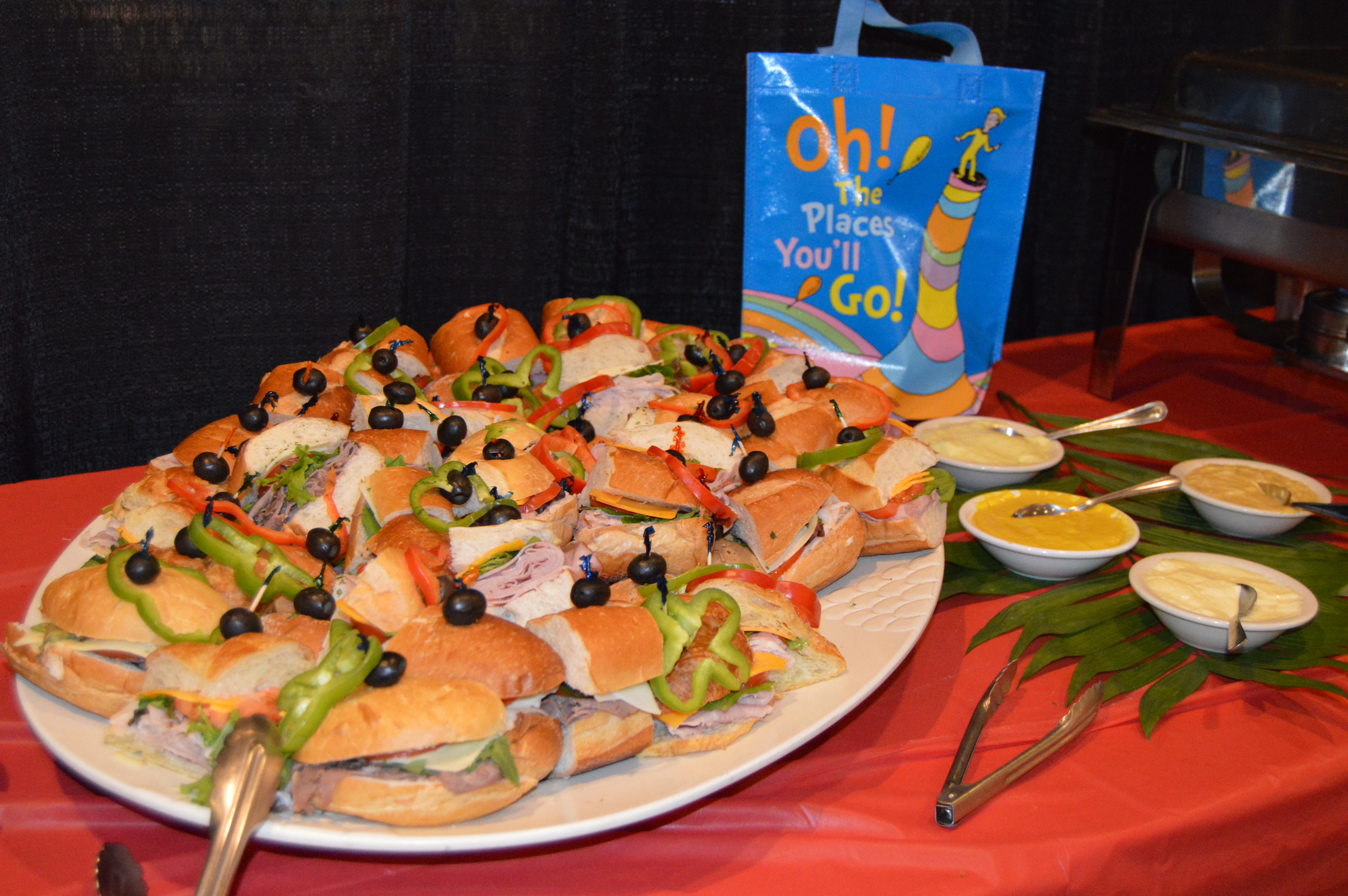 Sandwiches for everyone at the reception.