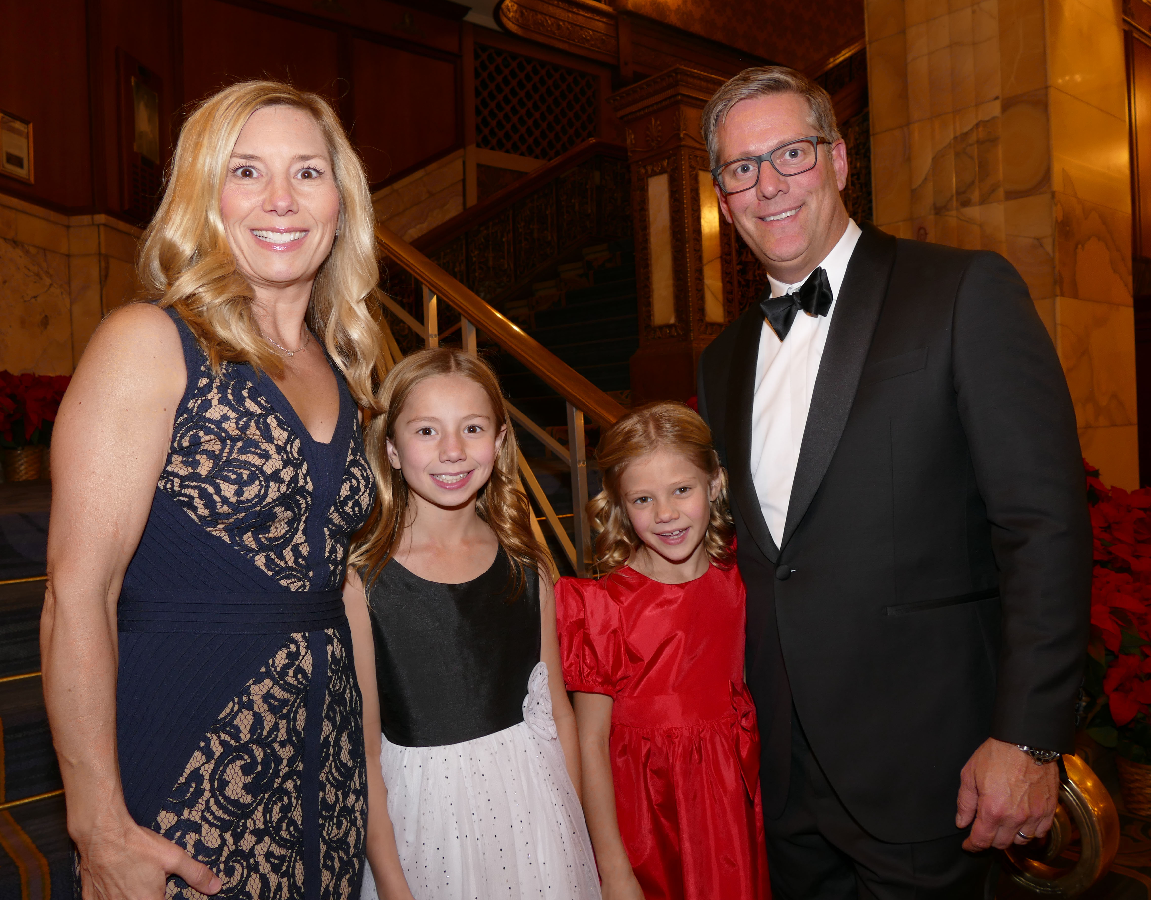 The Beckers: Colleen, left, Lauren, Sugarplum Estelle and Brian Becker