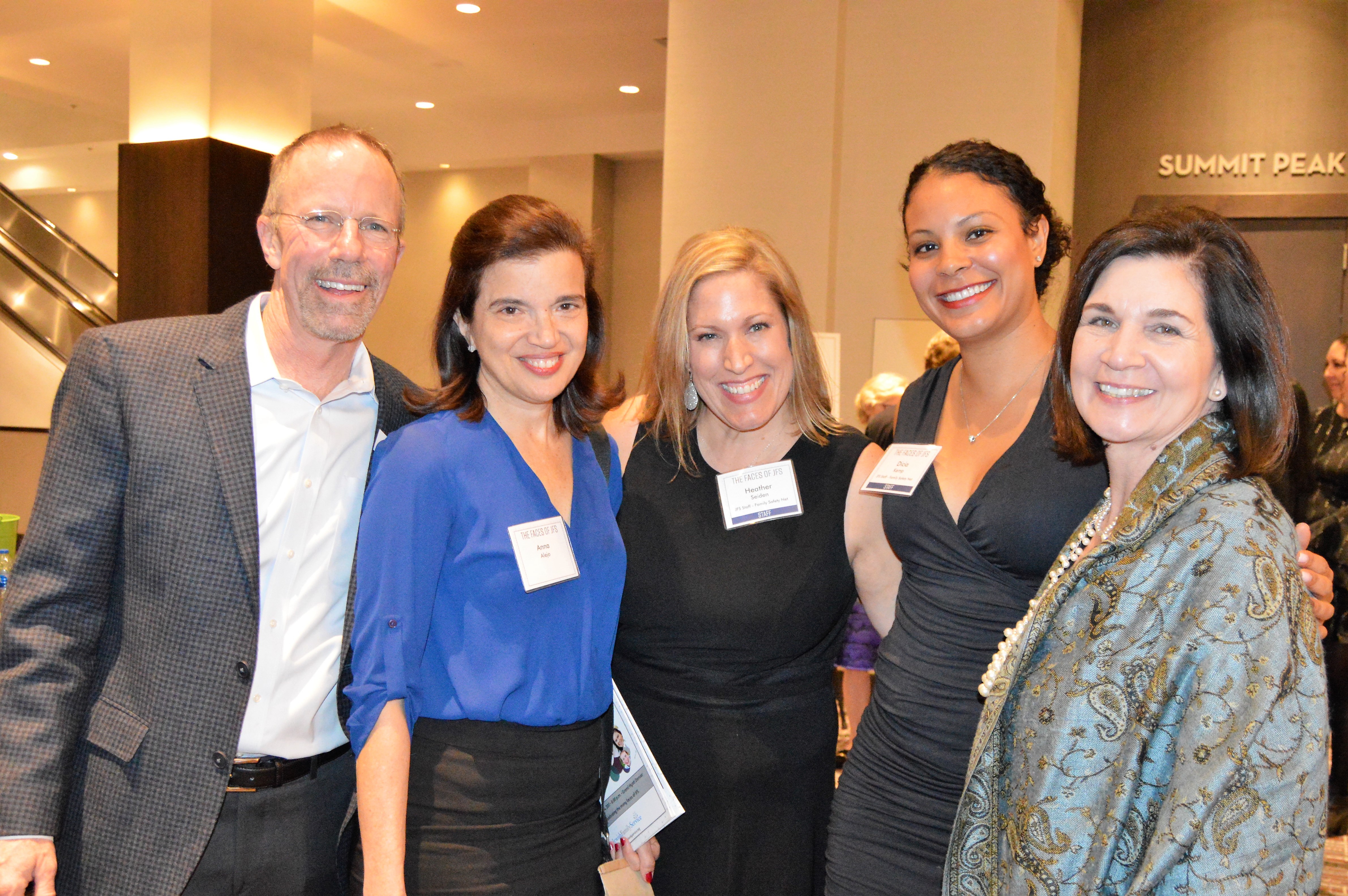 Gathering for a last chat at evening's end (l to r): Marketing and ...