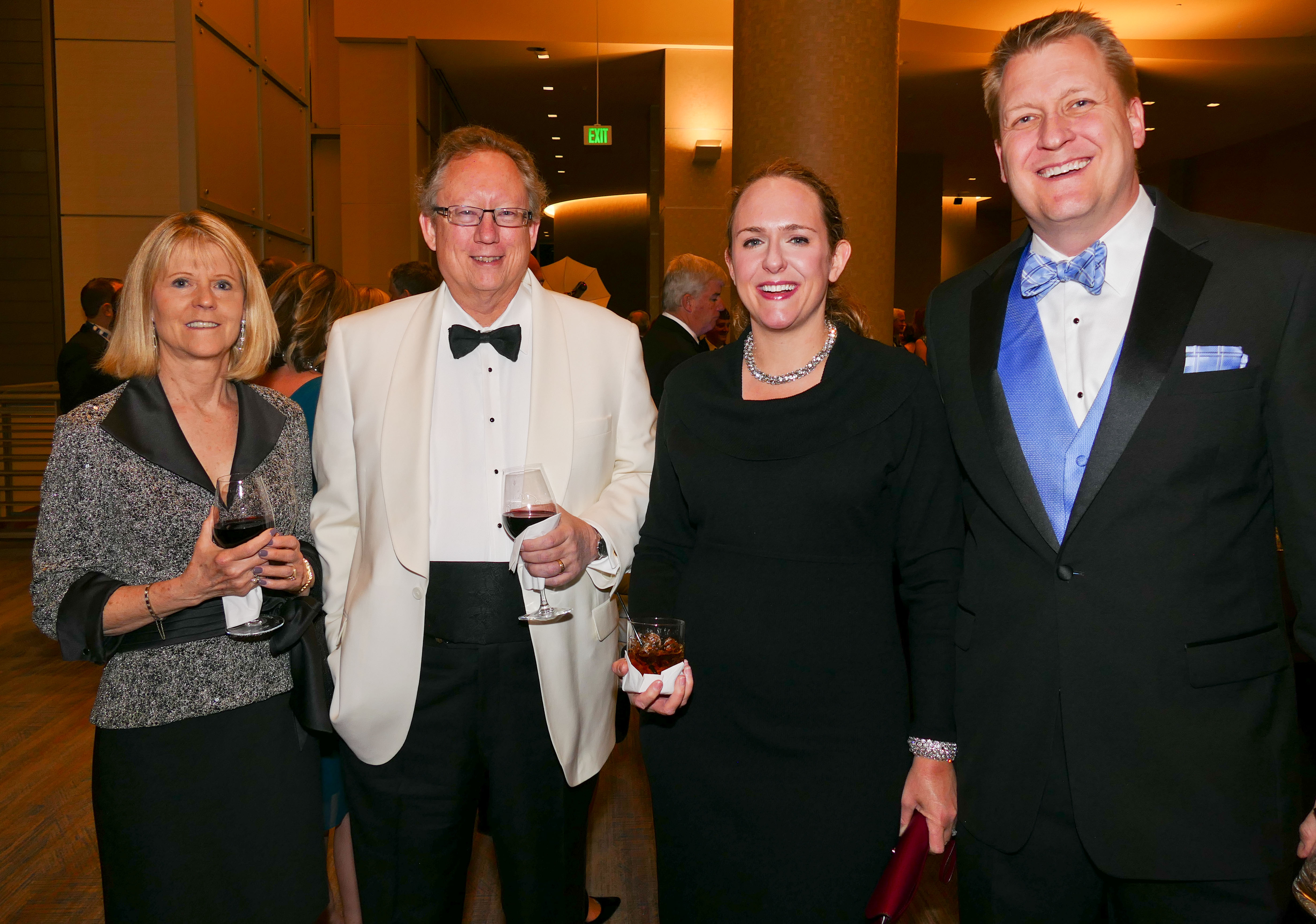 Gina and Peter Moore, left, with Dana Svendsen and Chuck Line