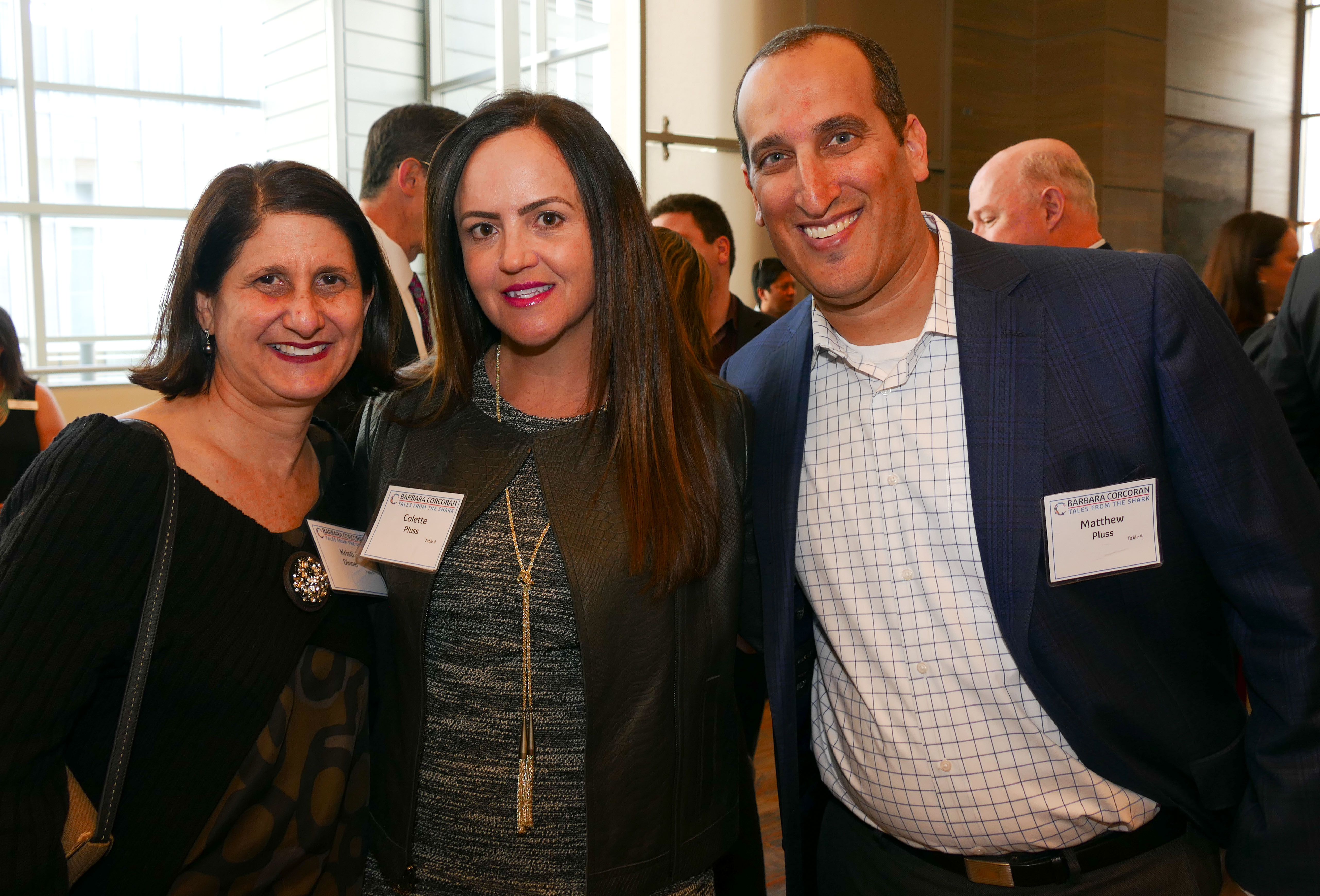 Kristi Dinner, left, Charlotte and Matthew Pluss