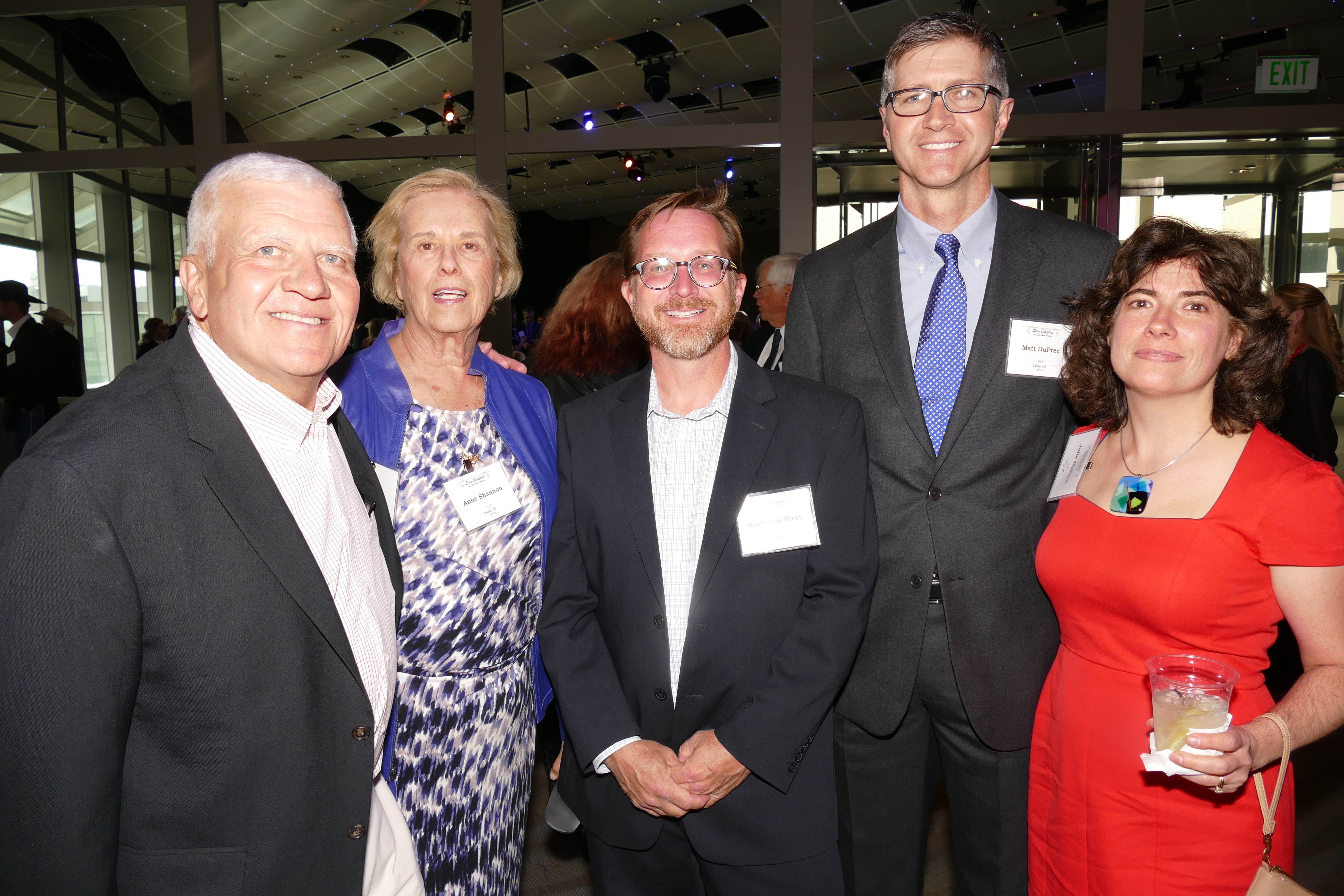 Erik Foster, left, Anne Shannon, Scott Van Vleet, Matt and Julie DuPree