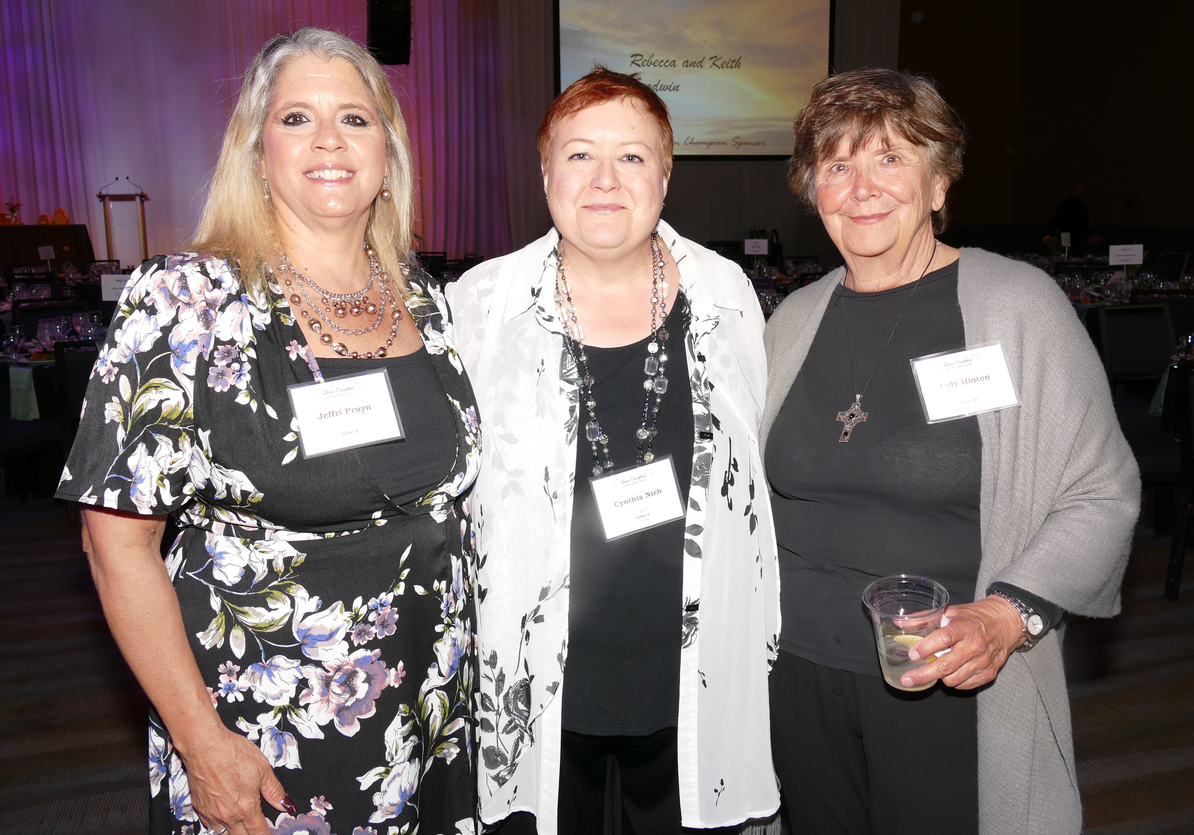 La Junta Mayor Jeffri Pruyn, left, Cynthia Nieb, Judy Hinton