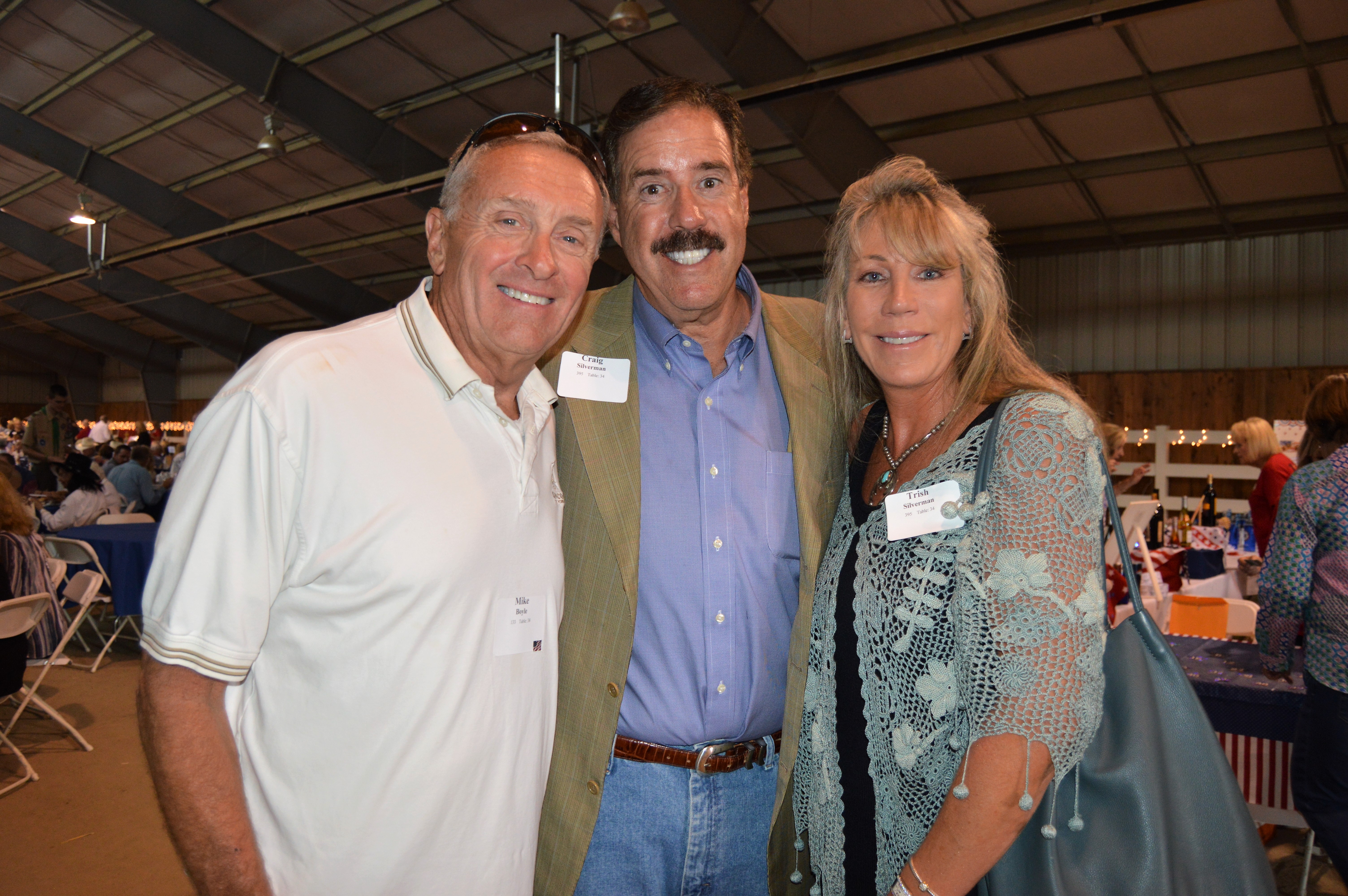 Mike Boyle (left), with Craig and Trish Silverman